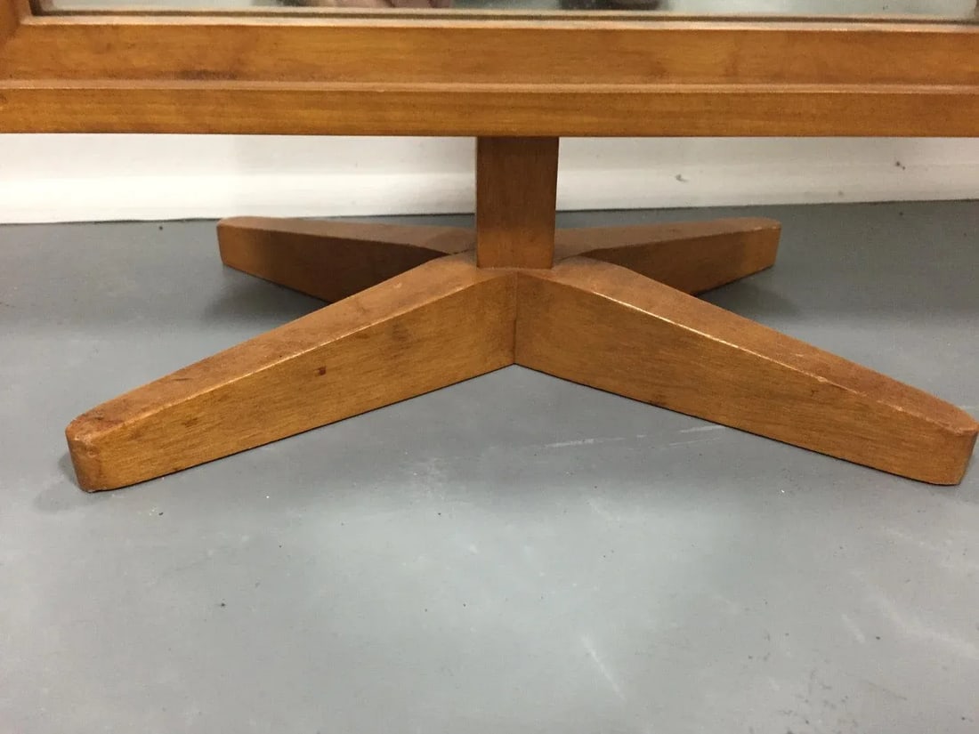 Mid-Century Wooden Table Mirror - 4