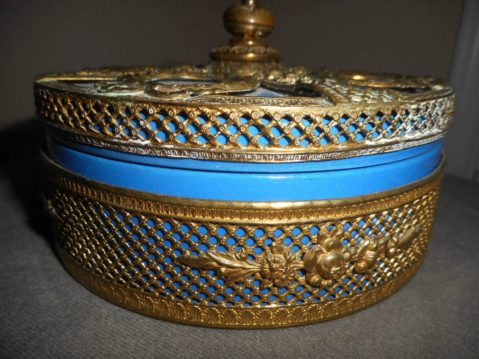 Azure Blue and Copper Overlay Box - 4