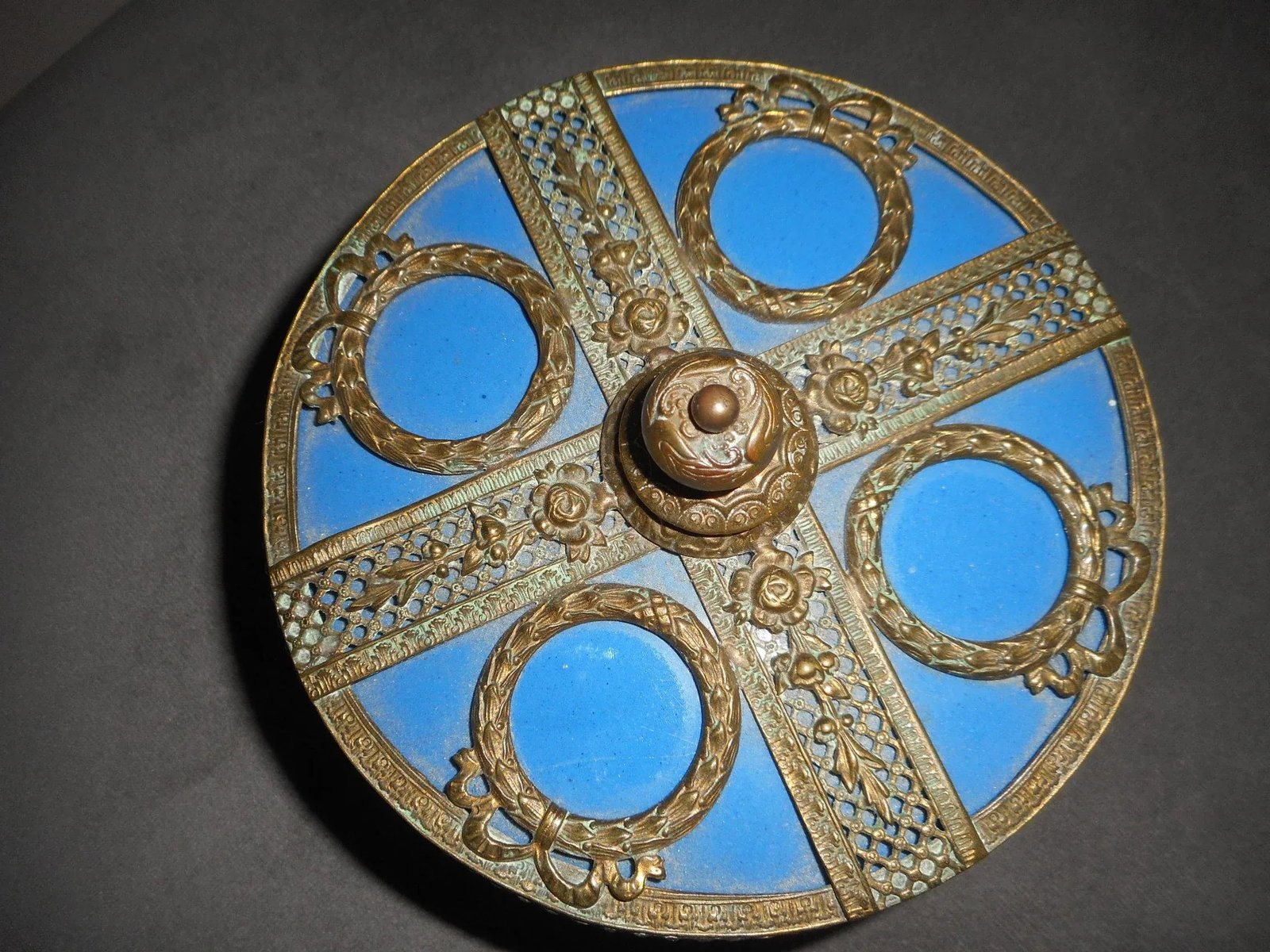 Azure Blue and Copper Overlay Box - 5