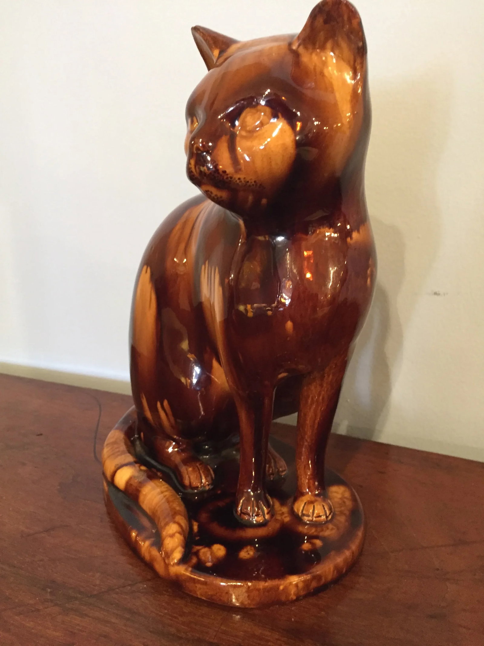 English Treacleware Cat Figure - 4