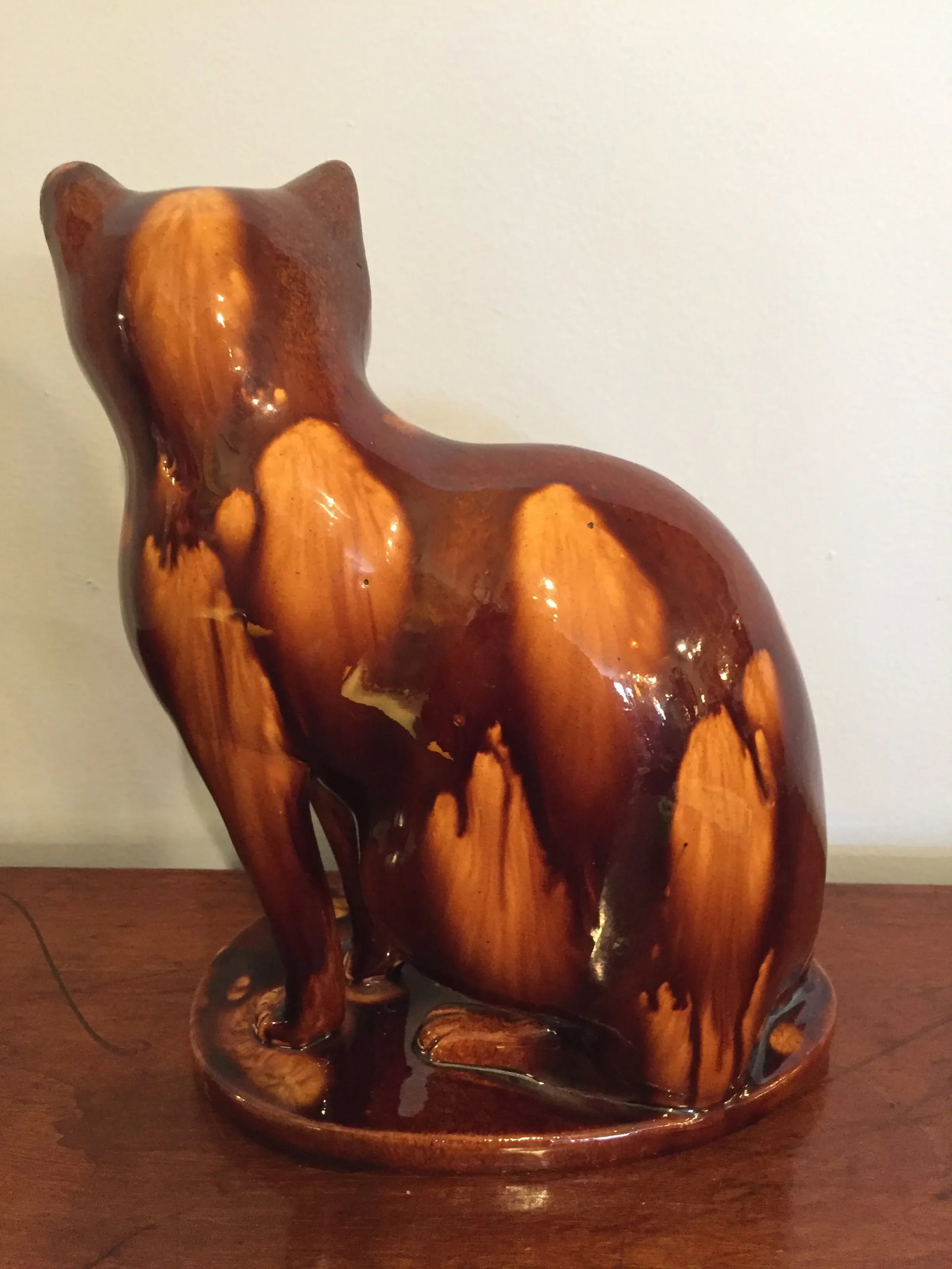 English Treacleware Cat Figure - 5
