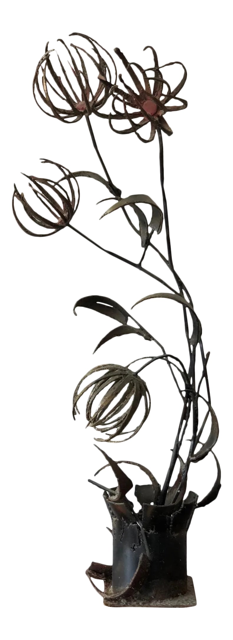 1960s Brutalist Paul Evans Style Flowers Sculpture (1 of 11)