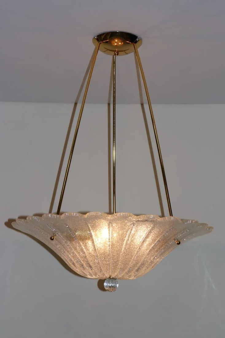 Vintage Mid-Century Modern Murano Glass Pendant Lamp - 2