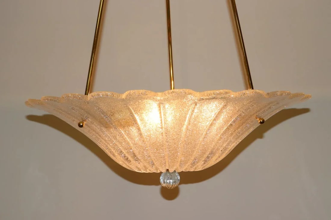 Vintage Mid-Century Modern Murano Glass Pendant Lamp - 3