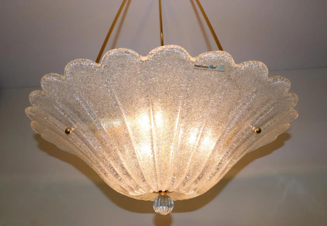 Vintage Mid-Century Modern Murano Glass Pendant Lamp - 5