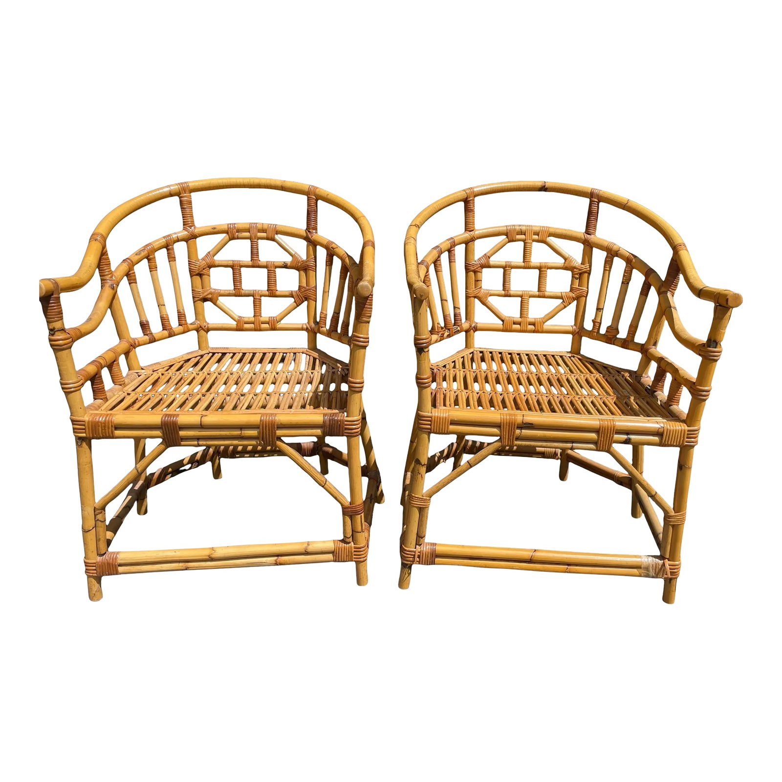 Vintage Chippendale Brighton Pavilion Bamboo Chairs - Set of 2 (1 of 10)