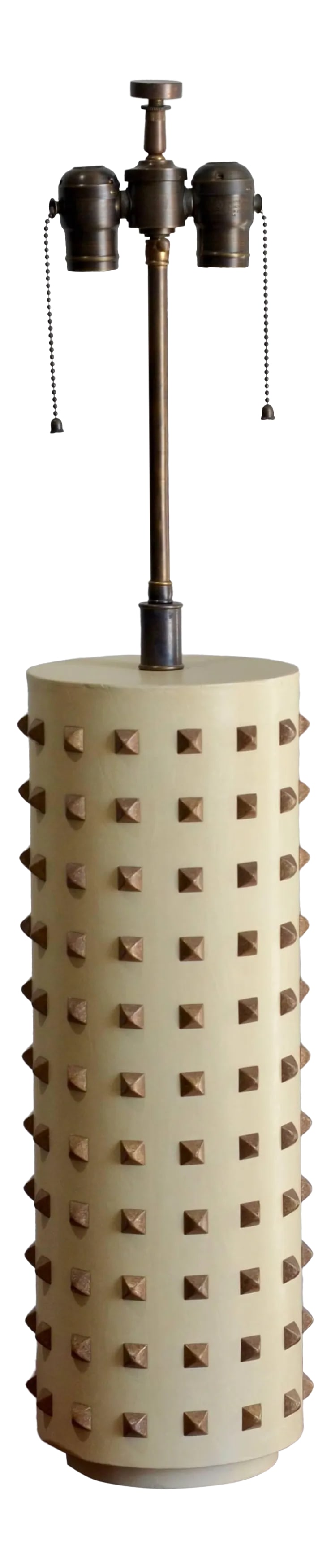Large Studded Cylinder Table Lamp (1 of 7)