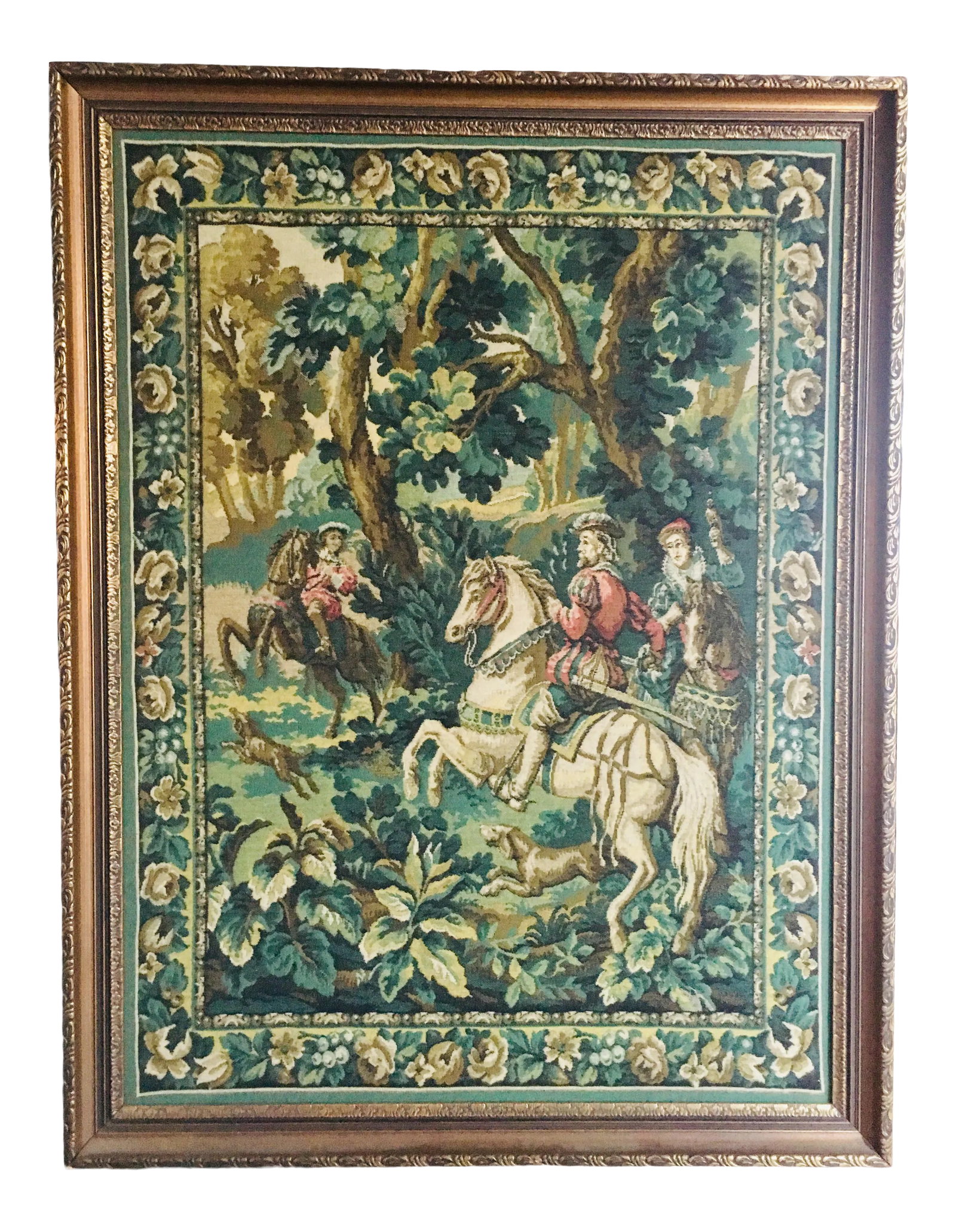 French Needlepoint Tapestry, Framed - 2 of 2 (1 of 11)