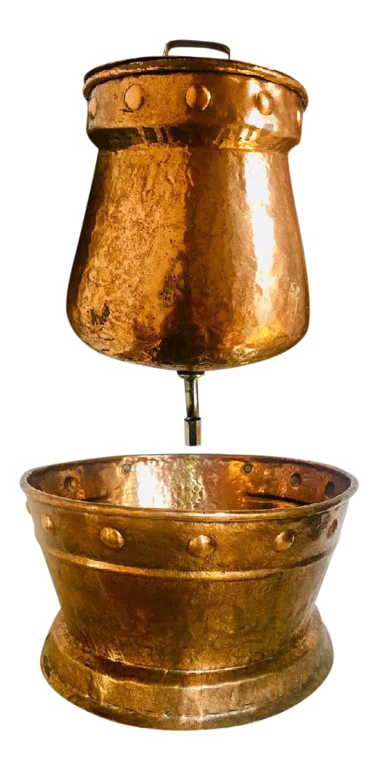 Antique French Hammered Copper Lavabo Cistern Sink (1 of 9)
