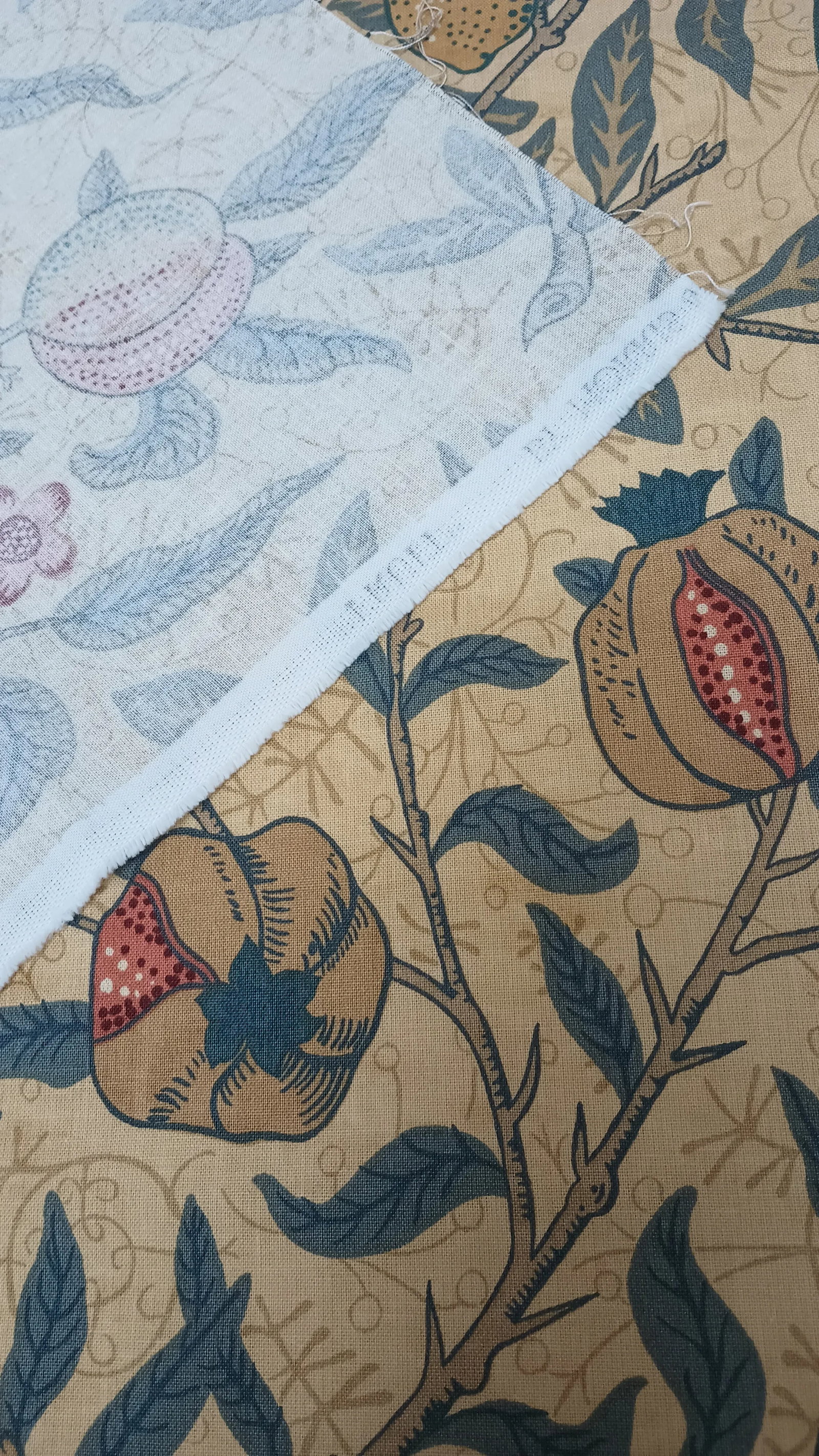 Morris and Co. "Fruit" Sanderson and Sons Vintage Cotton Fabric 3.75 Yard Piece - 6