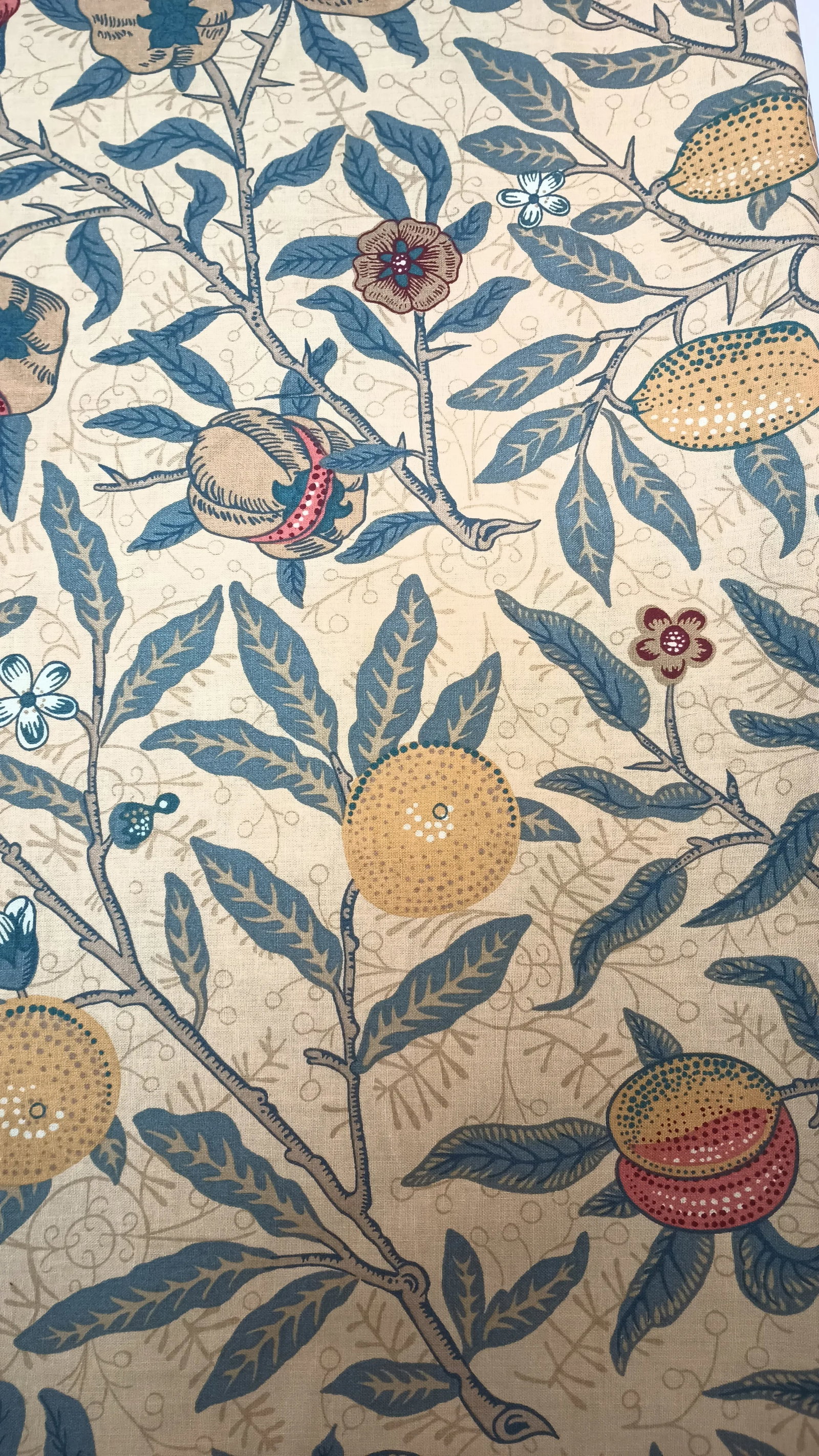 Morris and Co. "Fruit" Sanderson and Sons Vintage Cotton Fabric 3.75 Yard Piece - 7