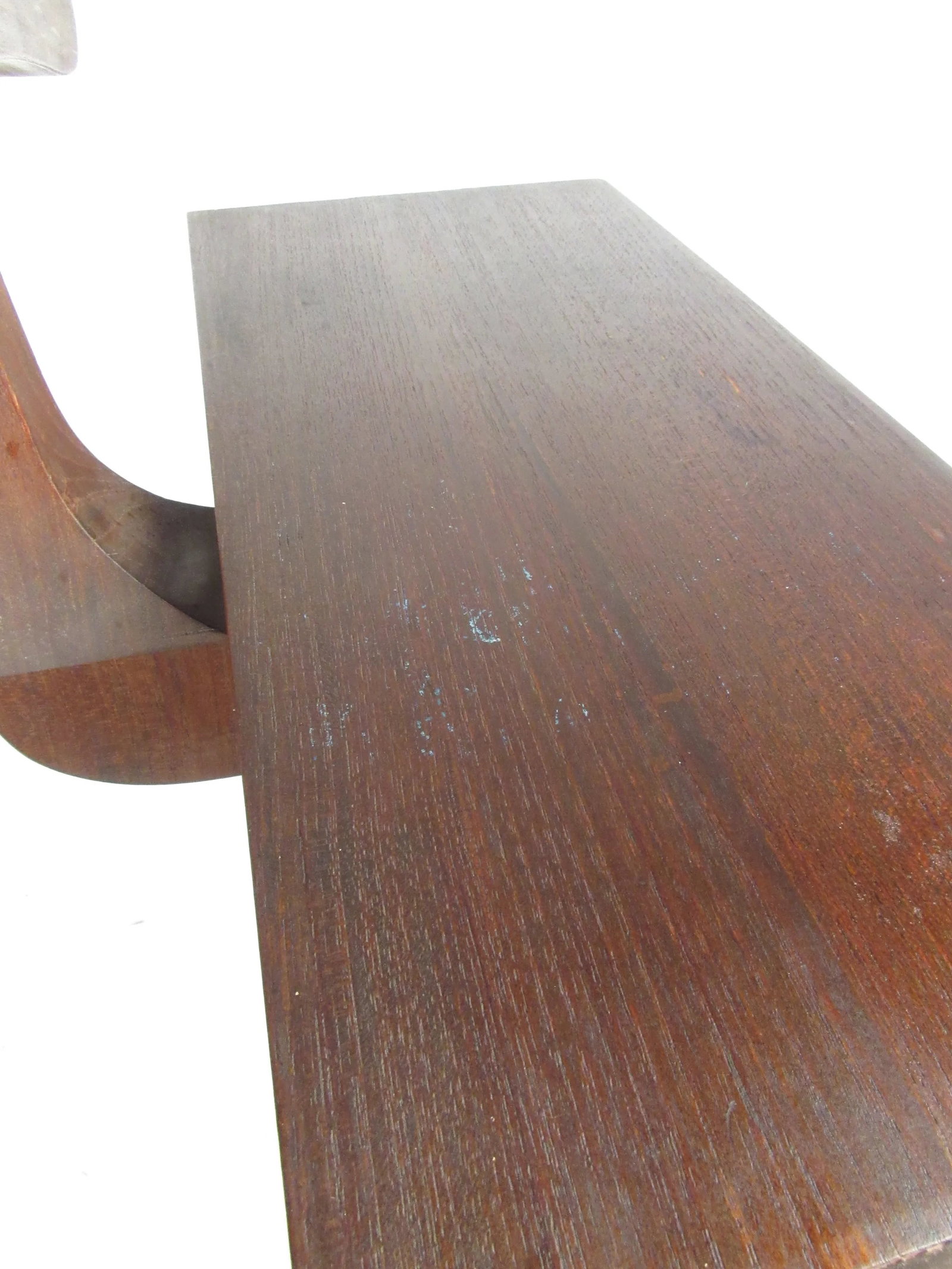 Vintage Walnut and Vinyl Valet Chair - 11