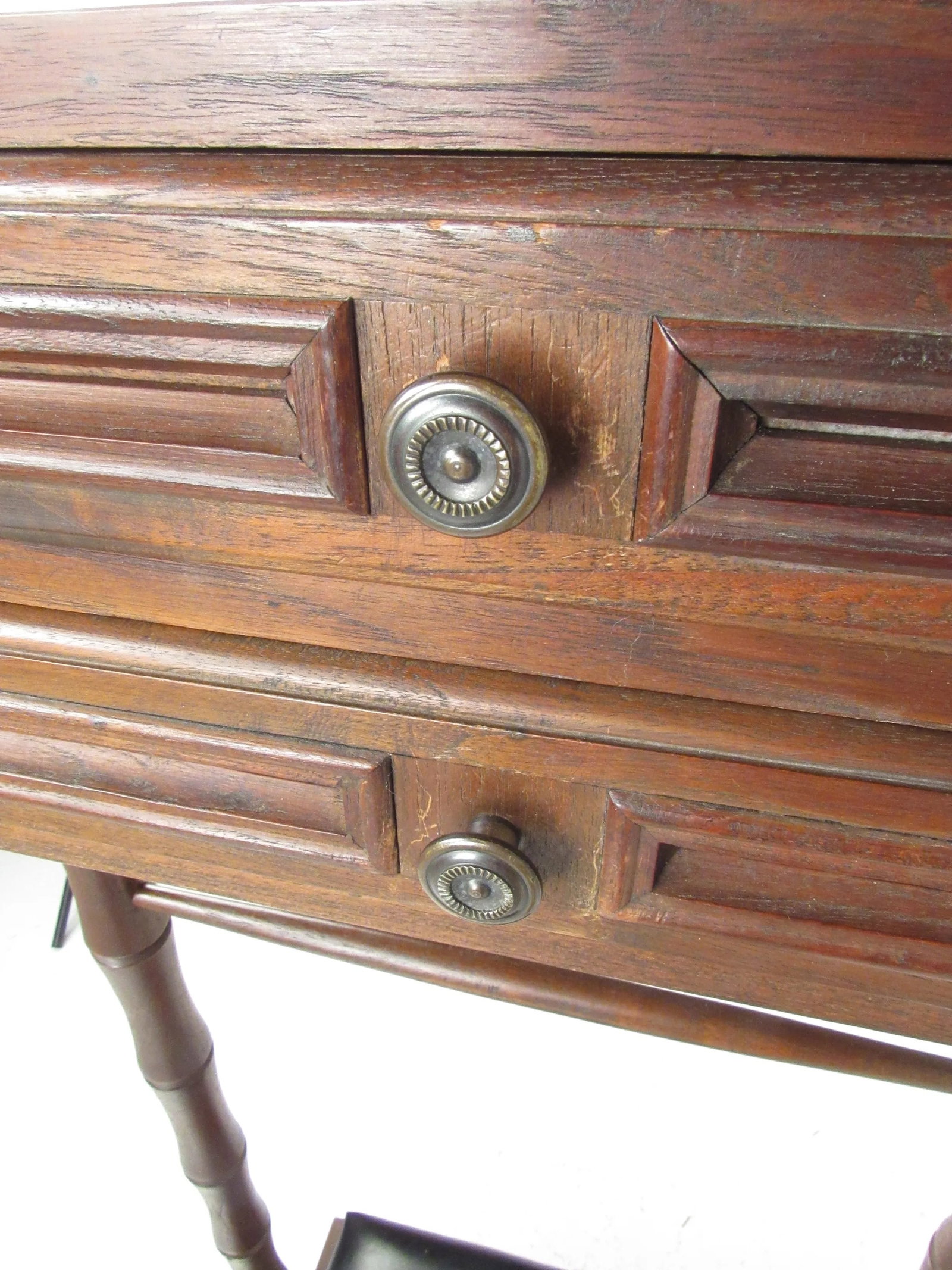 Vintage Walnut and Vinyl Valet Chair - 9