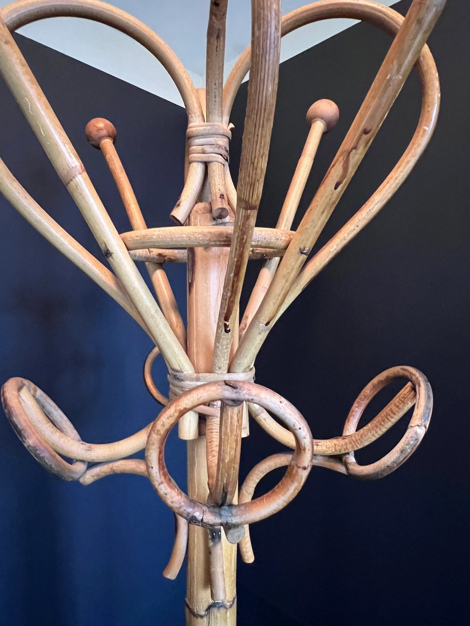 Vintage Italian Bentwood Bamboo Coat Rack - 5