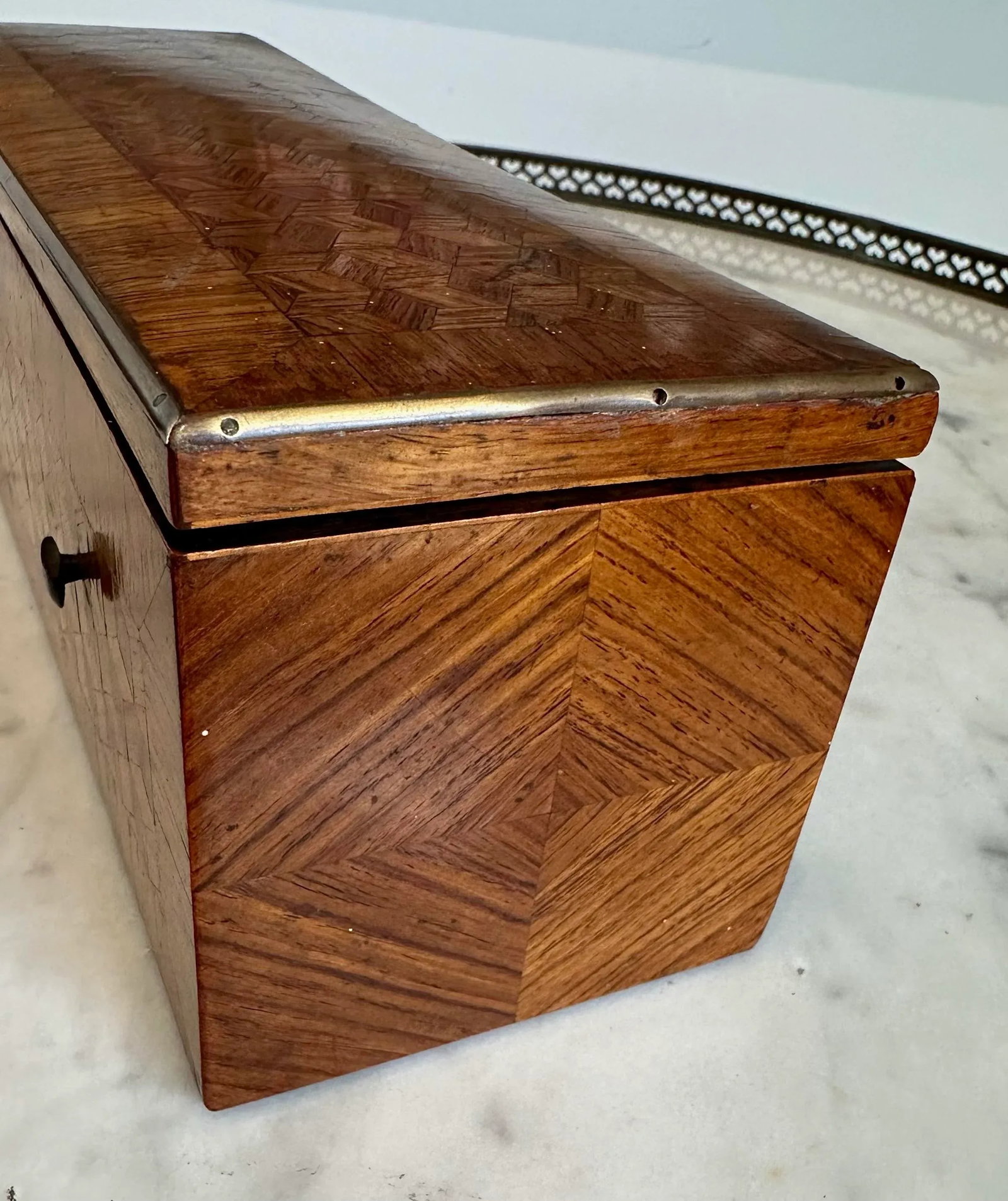 Trompe l'Oeil Marquetry Lidded Box - 4