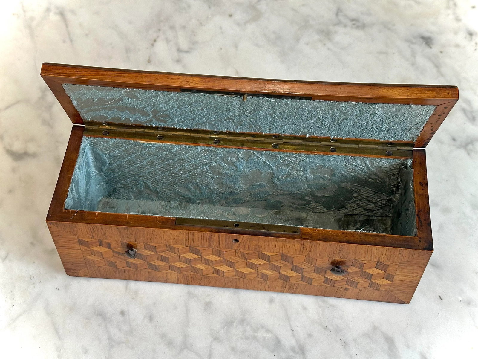 Trompe l'Oeil Marquetry Lidded Box - 5