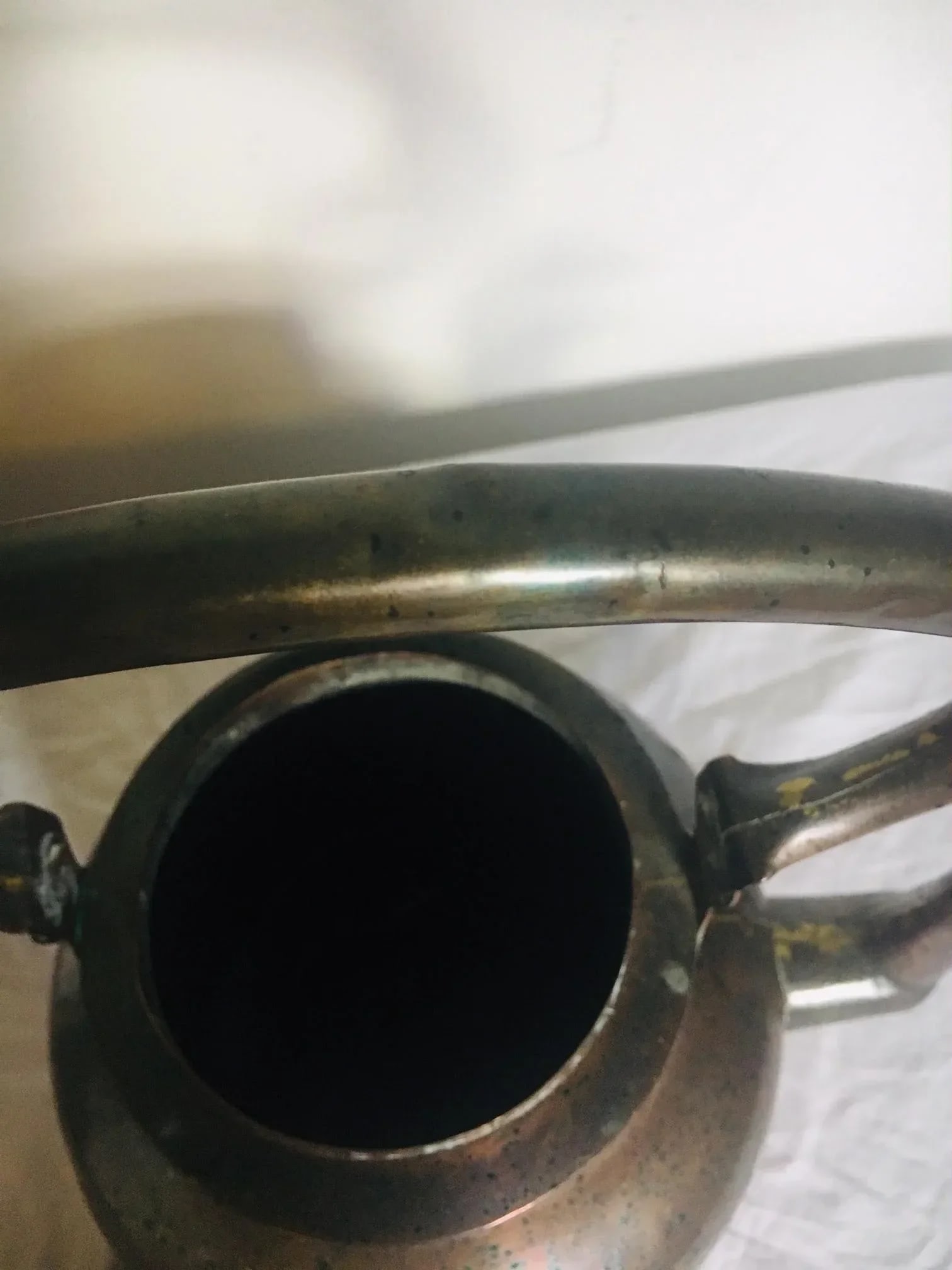 Antique Copper and Brass Tea Kettle - 5