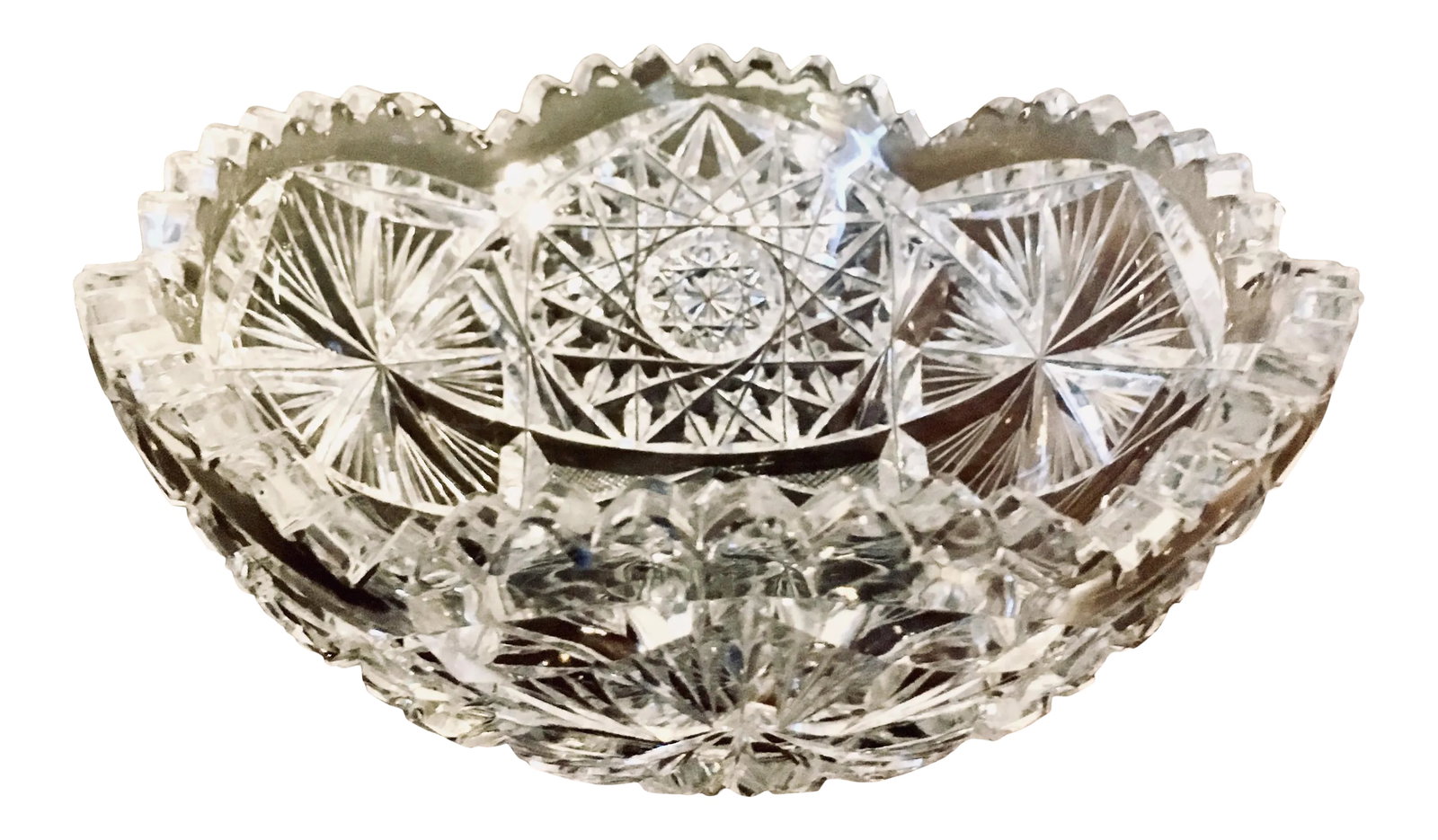7" American Brilliant Period Cut Glass Bowl (1 of 10)