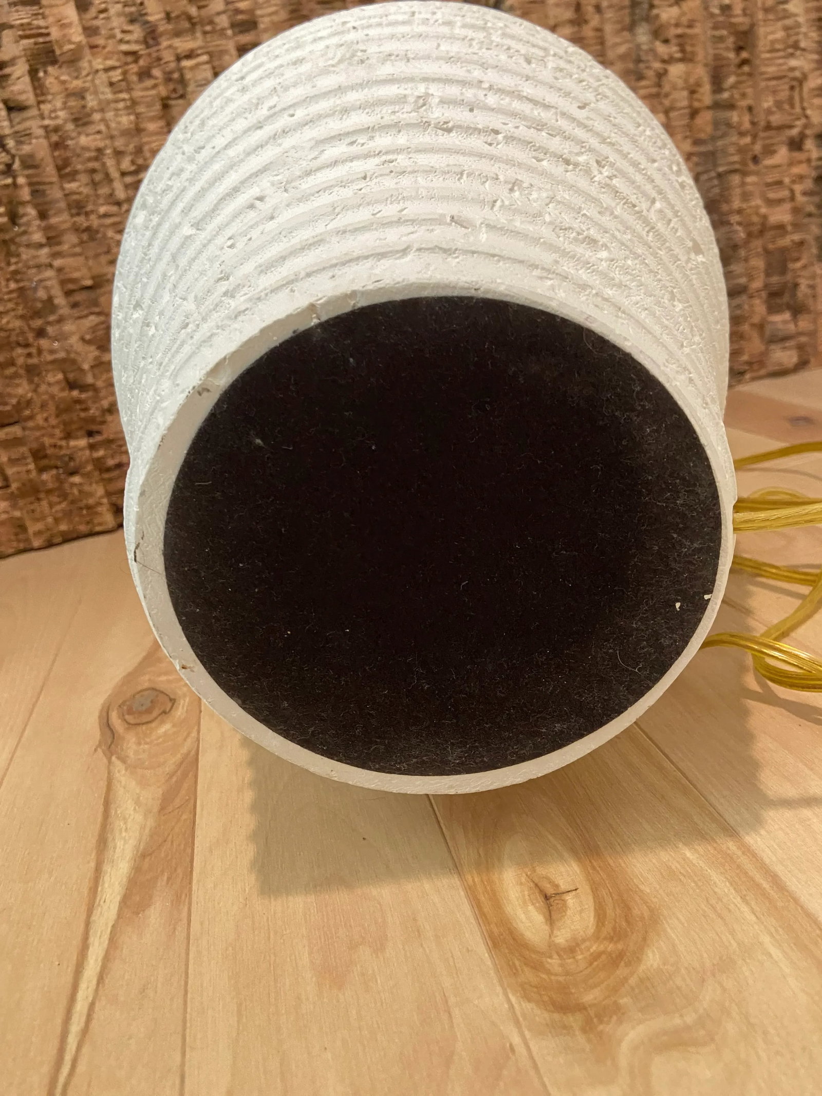 Pair of 1980's Neutral Organic Texture Lamps - 12