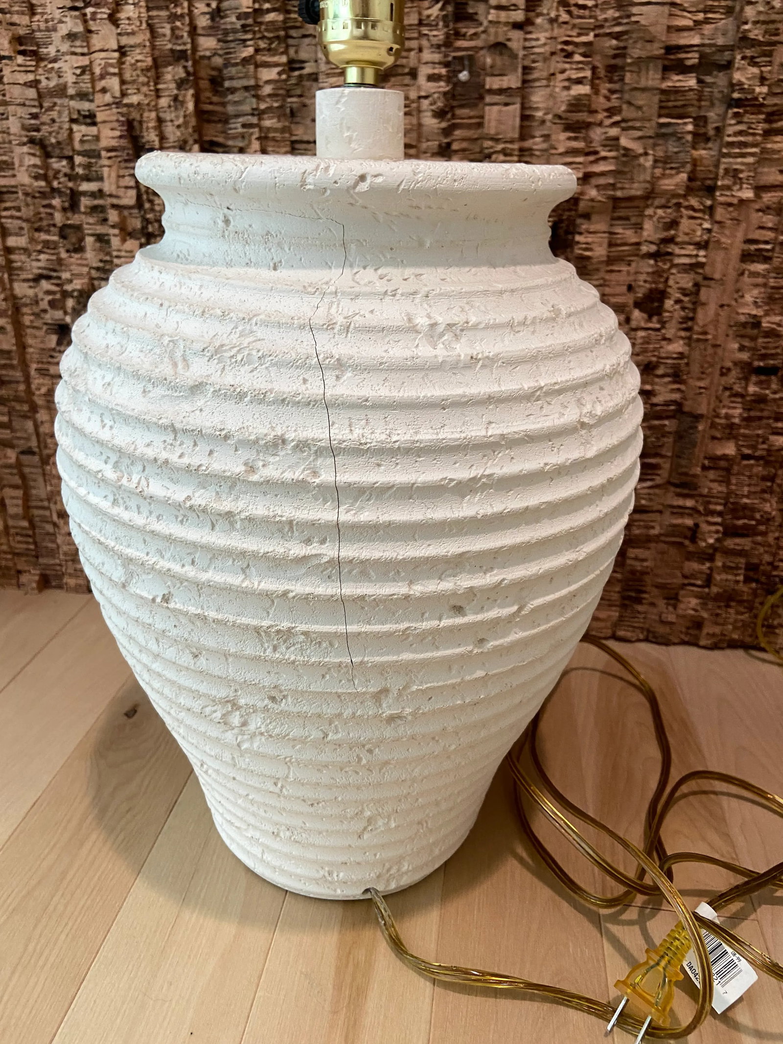 Pair of 1980's Neutral Organic Texture Lamps - 7