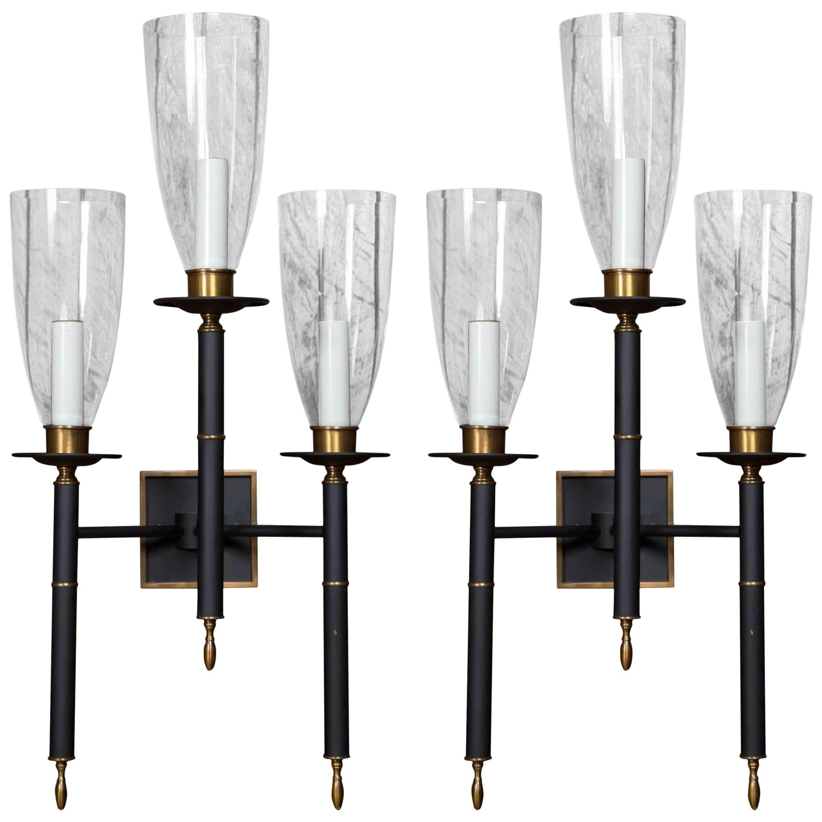 Triple Hurricane Sconces - a Pair (1 of 15)