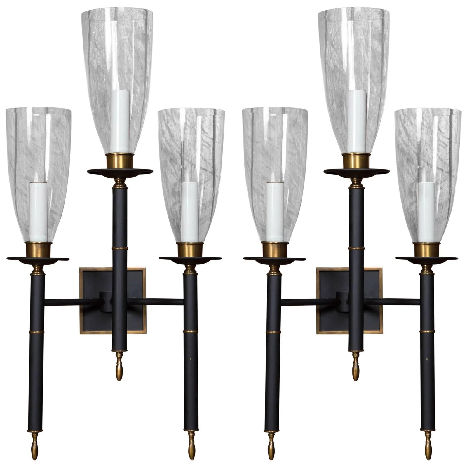 Triple Hurricane Sconces - a Pair - 2