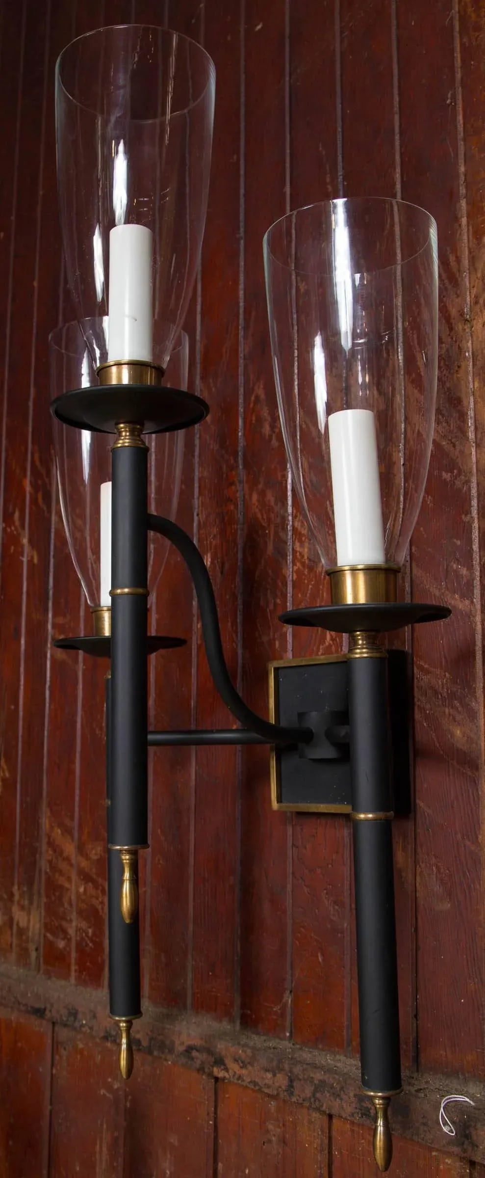 Triple Hurricane Sconces - a Pair - 7