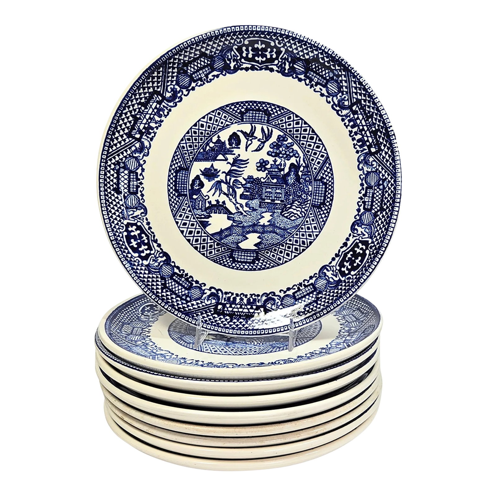 Blue Willow Plates- Set of Nine (1 of 12)