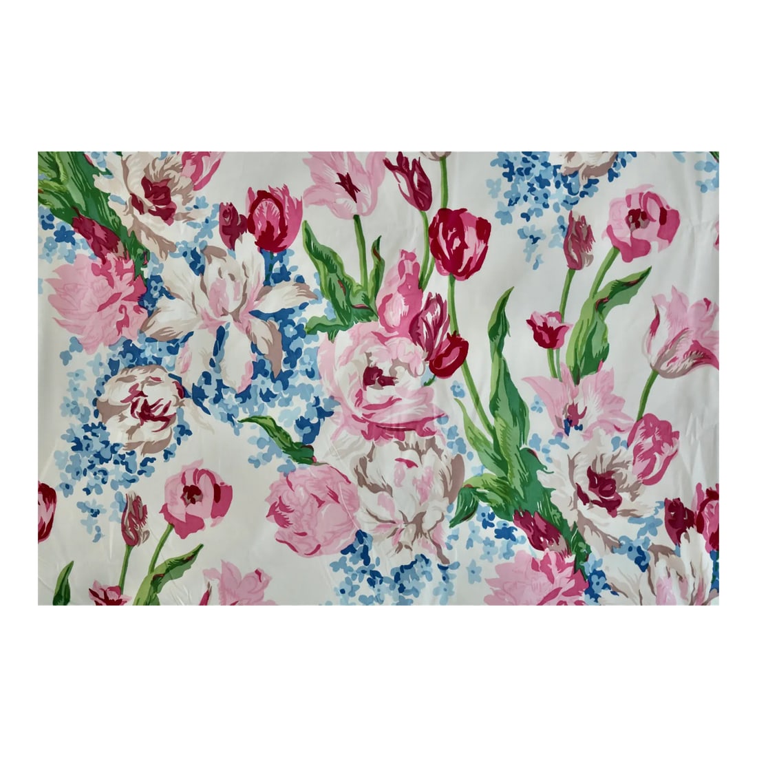 Brunschwig & Fils Chintz Fabric 'Tulip' 8.5 Yards +: Brunschwig & Fils Chintz Fabric 'Tulip' 8.5 Yards Plus. Rare, out of production, fabric hand printed in England. Condition: Imperfections: No Imperfections Condition Notes: Excellent condition