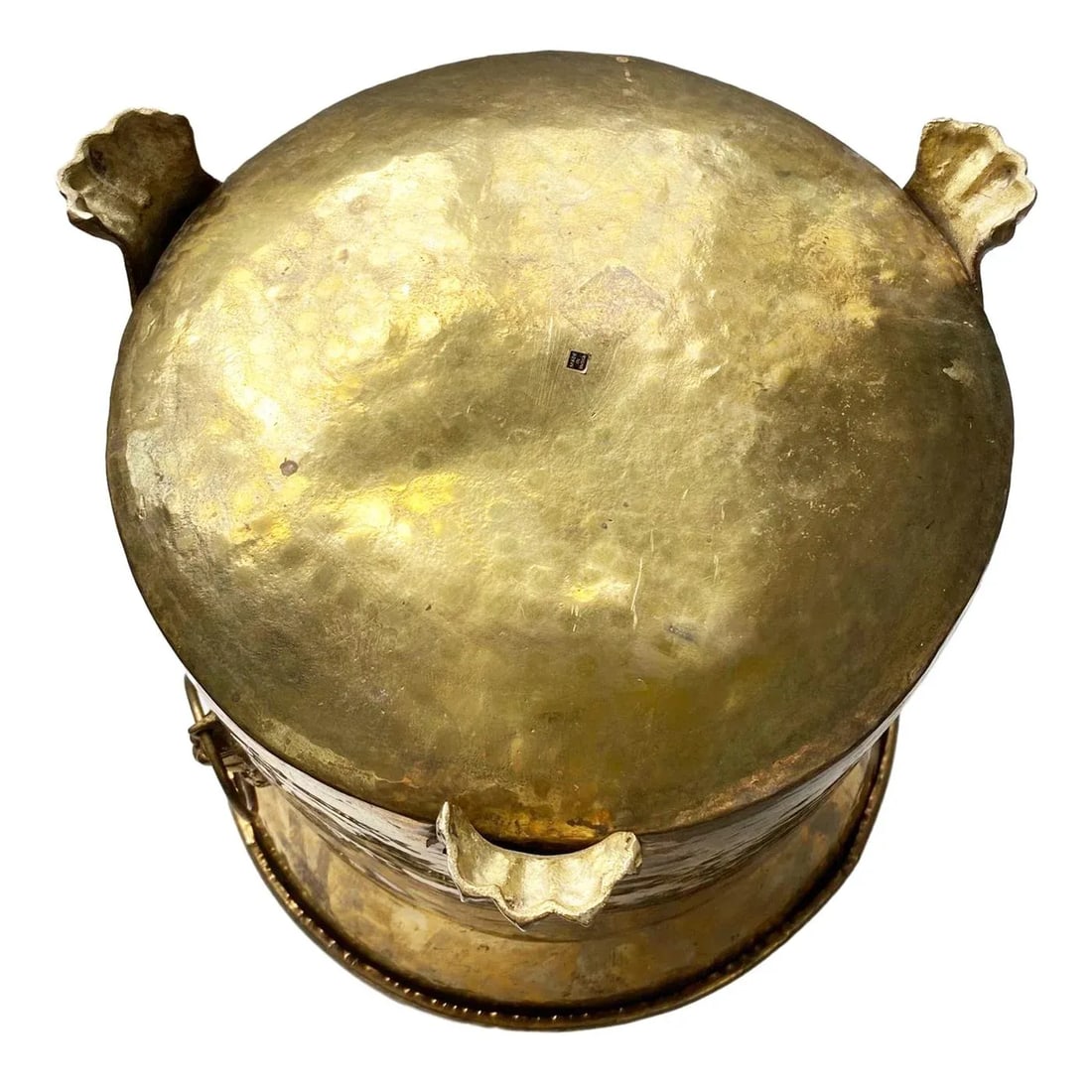 Vintage Brass Lion Head Bucket - 4