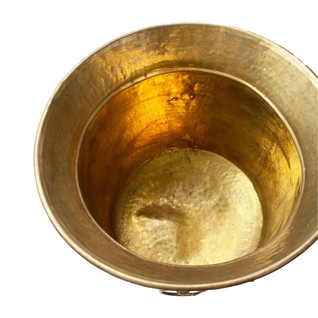 Vintage Brass Lion Head Bucket - 5
