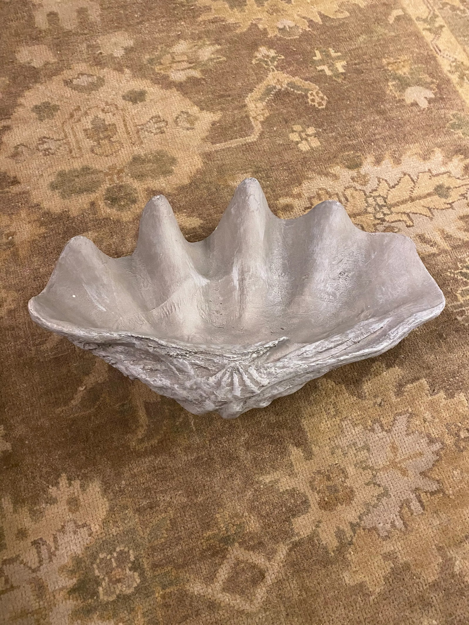 Large Grey Resin Clam Shell - 4