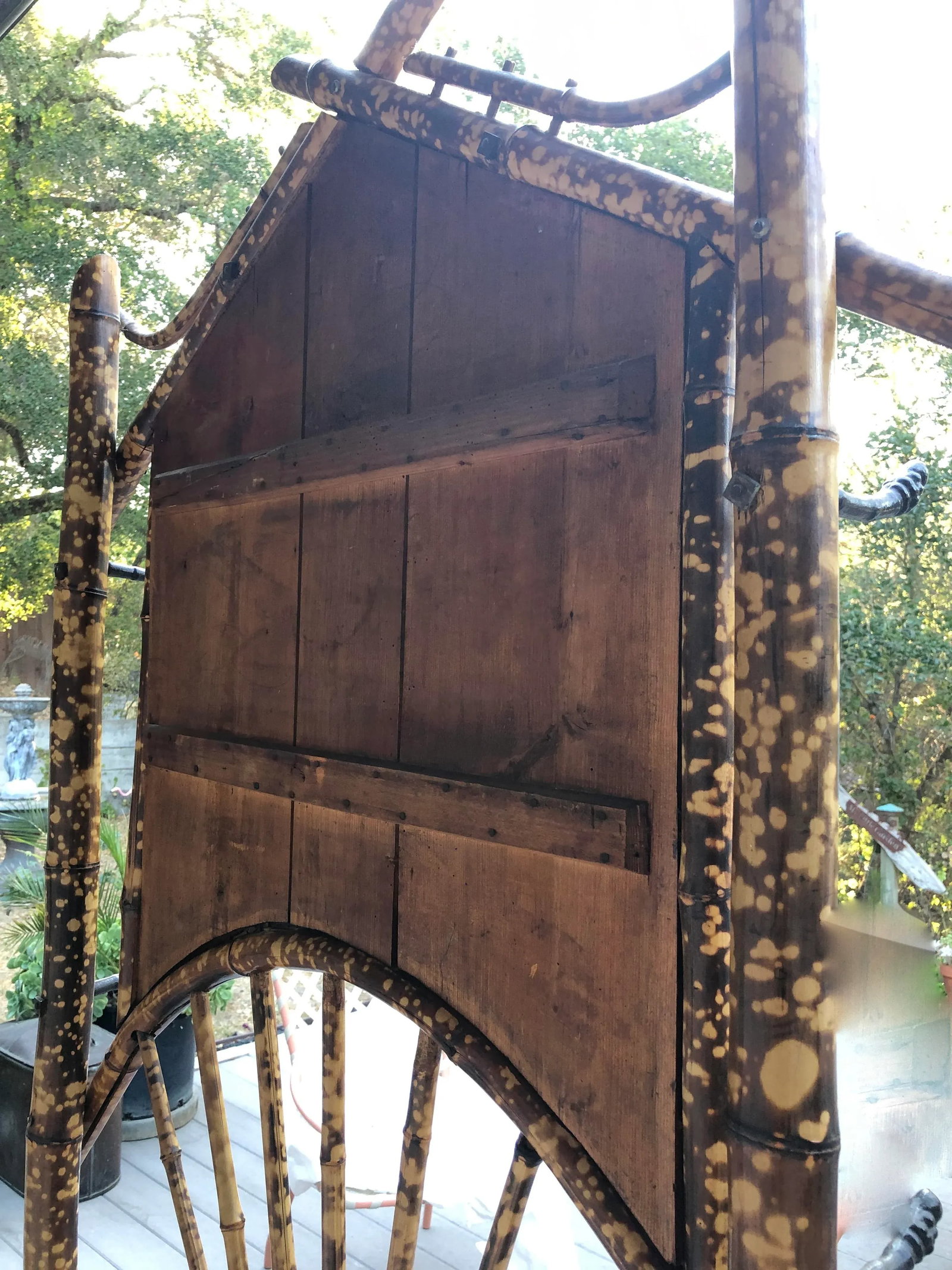 English Hall Stand Tortoise Shell Bamboo Hall Tree - 12