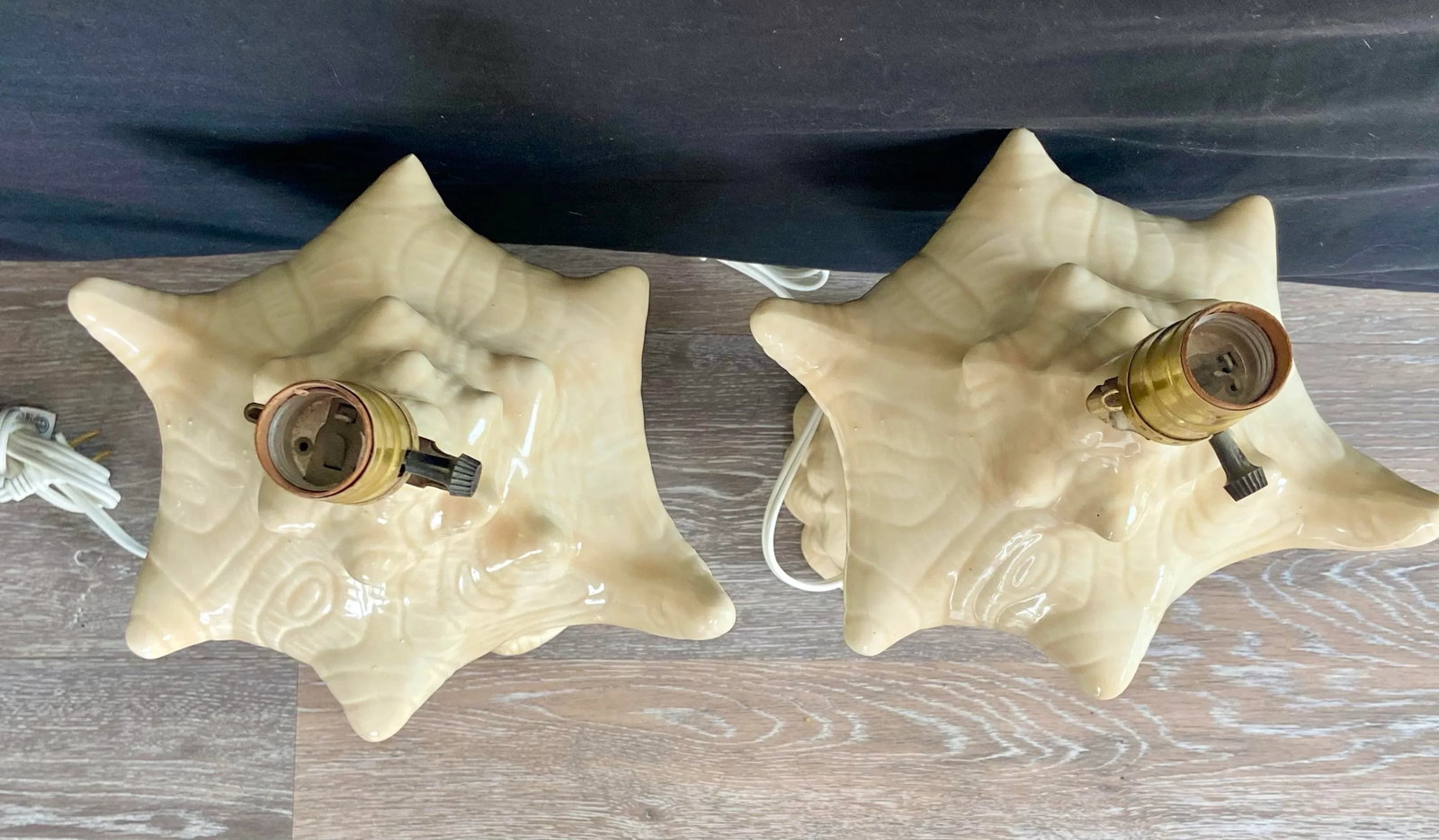Vintage Conch Seashell Shell Table Lamps - A Pair - 8