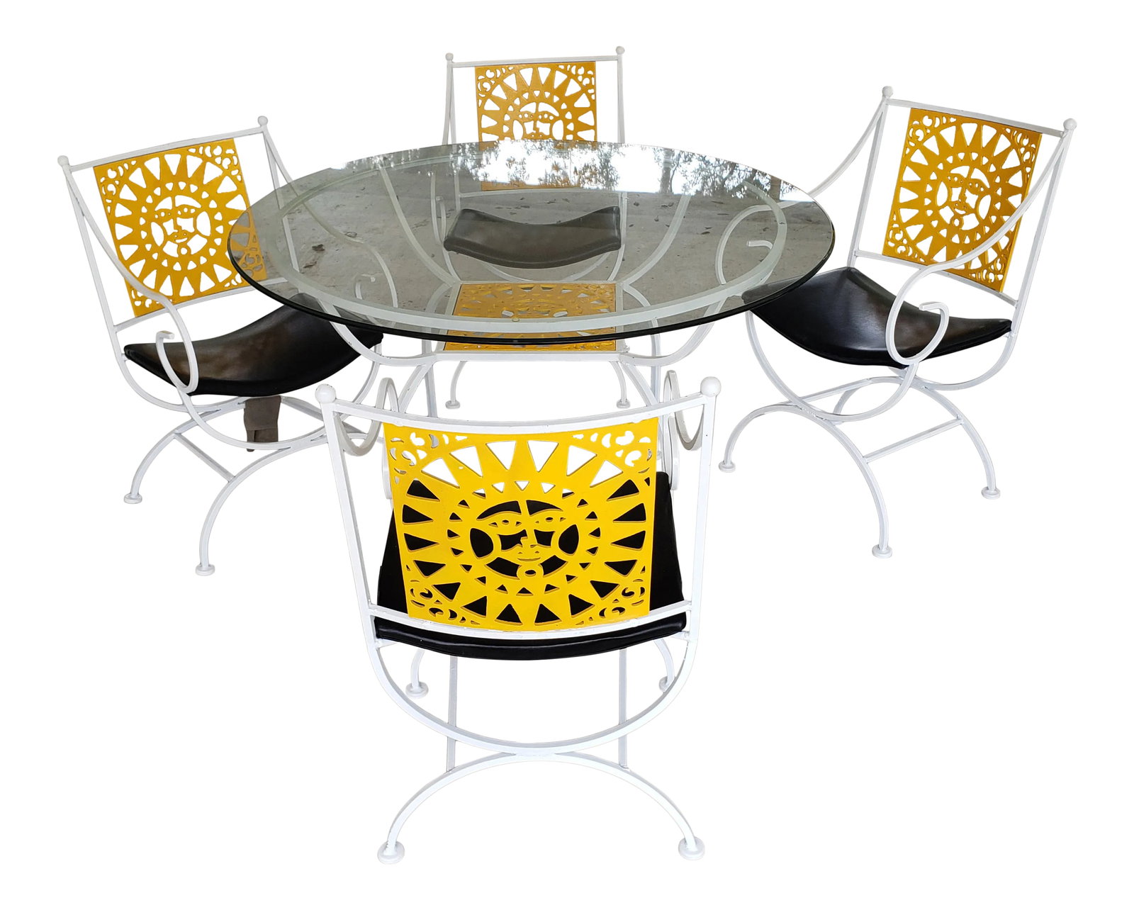 Author Umannoff Cast Iron Patio Set in the Sun Pattern - 5 Pieces (1 of 8)