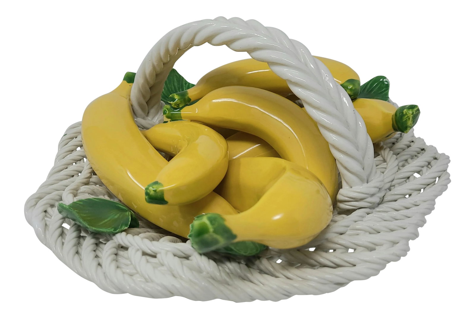 Vintage Italian Ceramic Basket of Bananas Made in Italy -: Vintage Italian Ceramic Basket of Bananas Made in Italy Condition: Alterations: Original Condition Unaltered Imperfections: Some Imperfections Condition Notes: Excellent condition - no chips or cracks