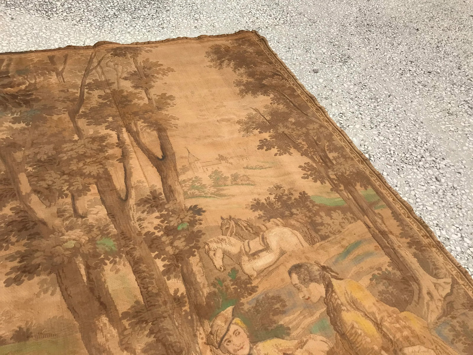Antique Gobelin Wall Art Tapestry - 2