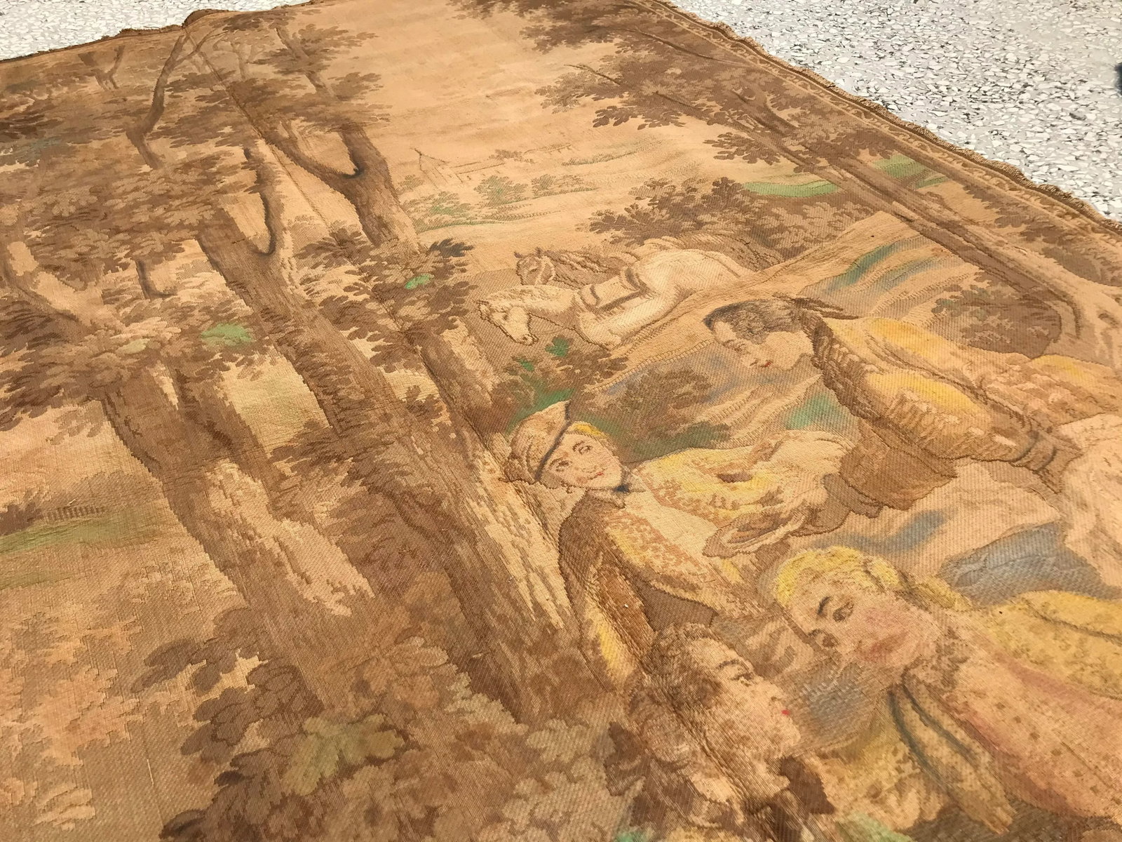 Antique Gobelin Wall Art Tapestry - 7
