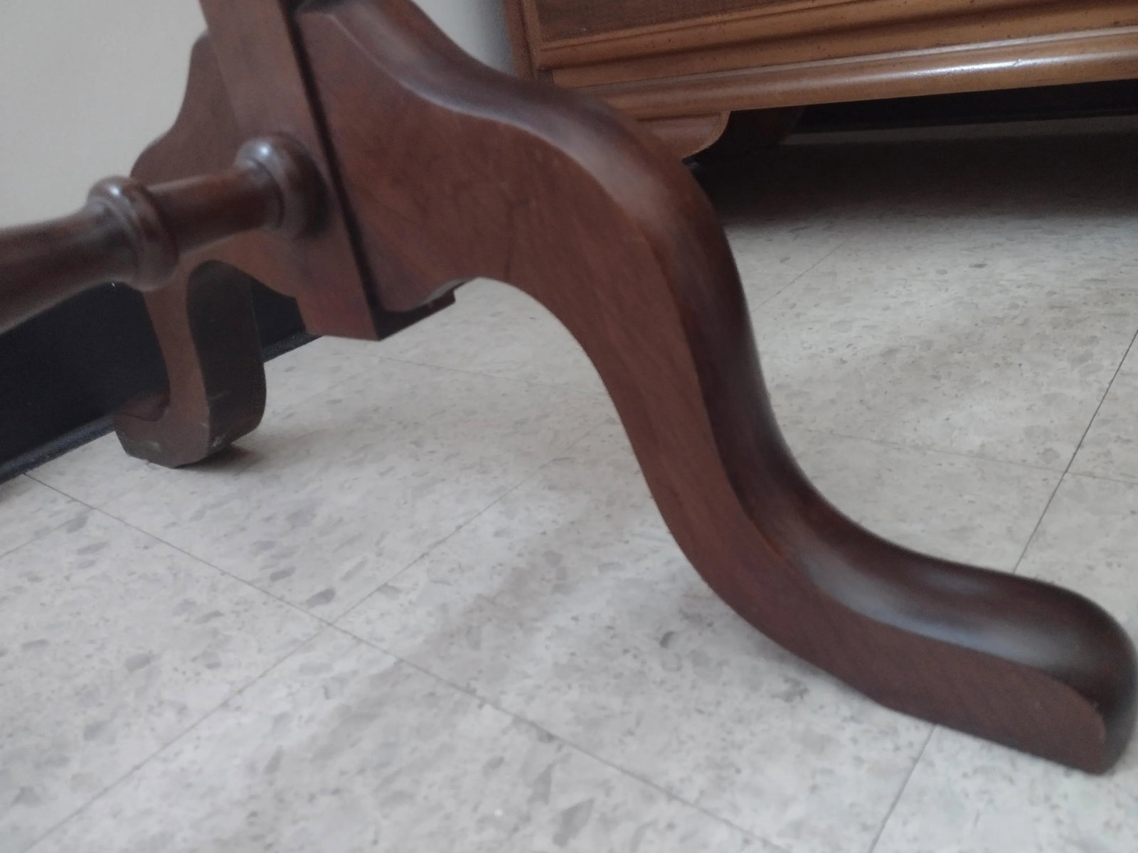 1990s Victorian Style Cherry Cheval Full Length Floor Mirror - 10