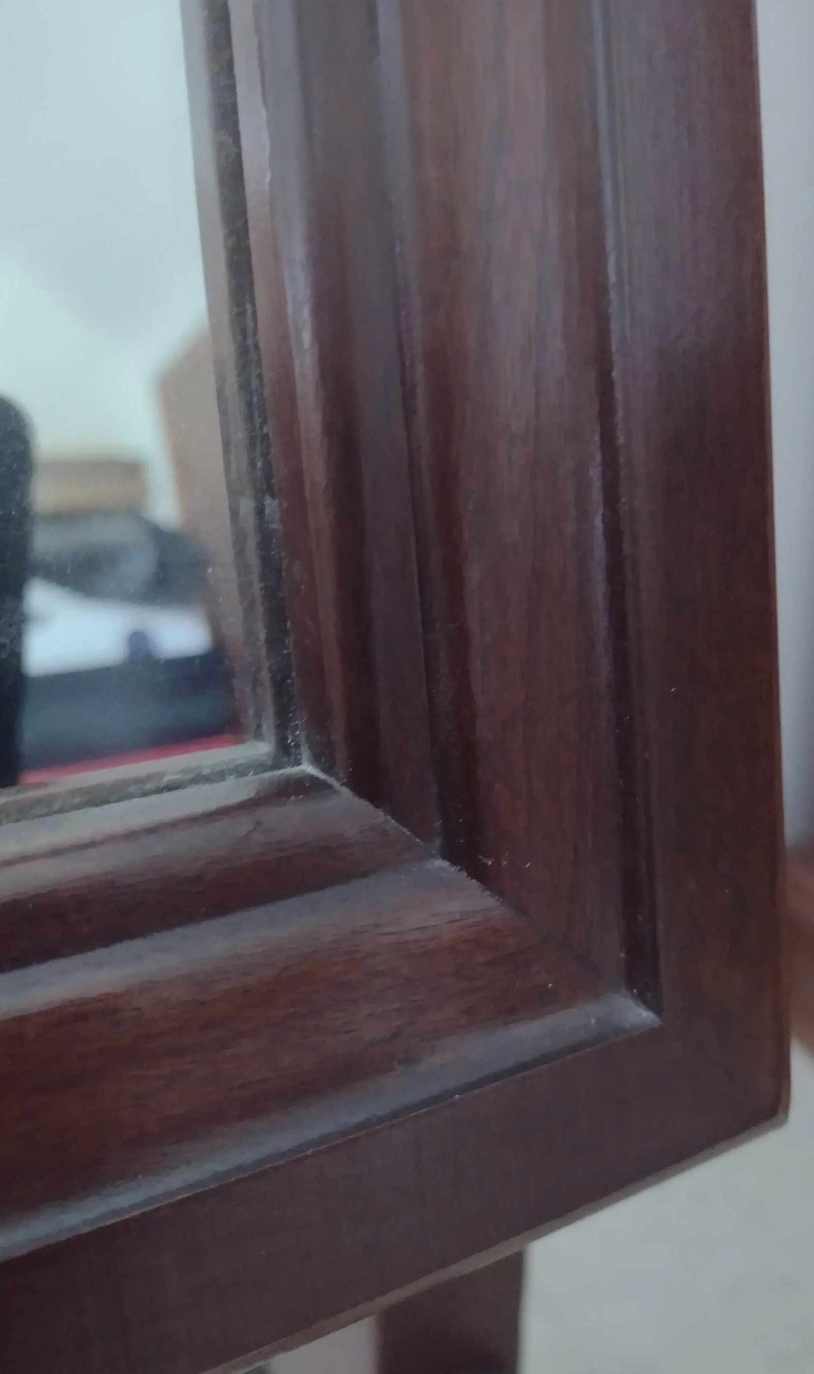 1990s Victorian Style Cherry Cheval Full Length Floor Mirror - 5