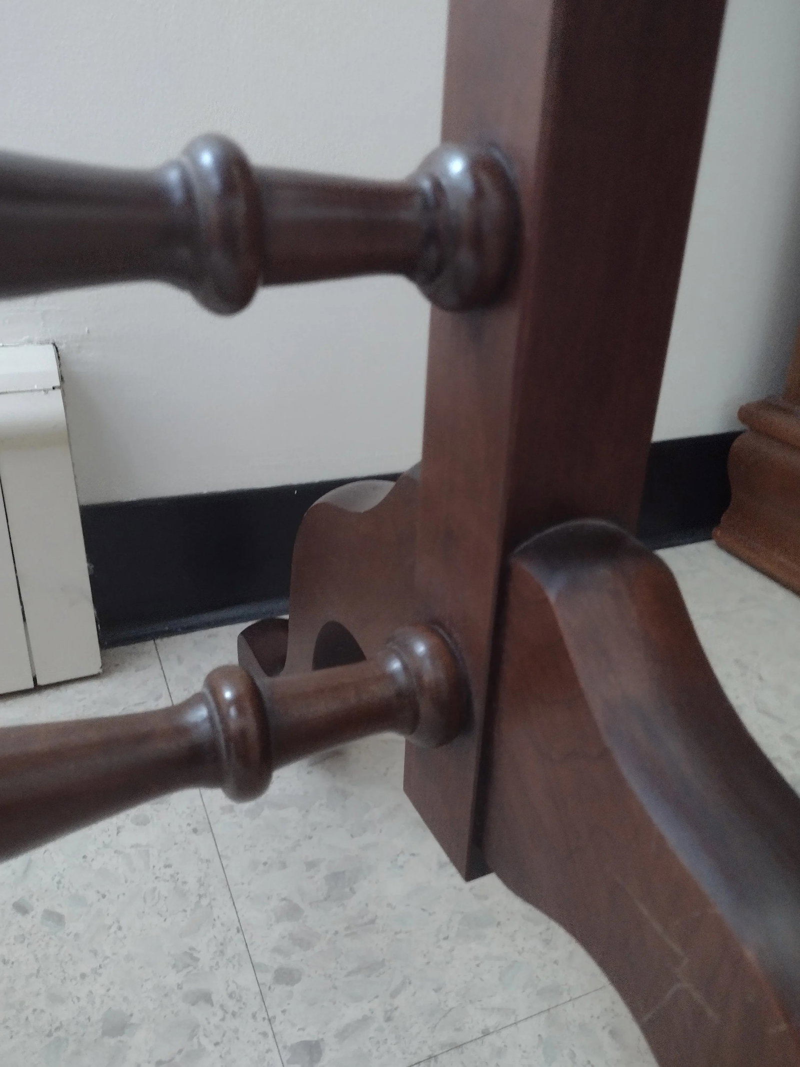 1990s Victorian Style Cherry Cheval Full Length Floor Mirror - 6