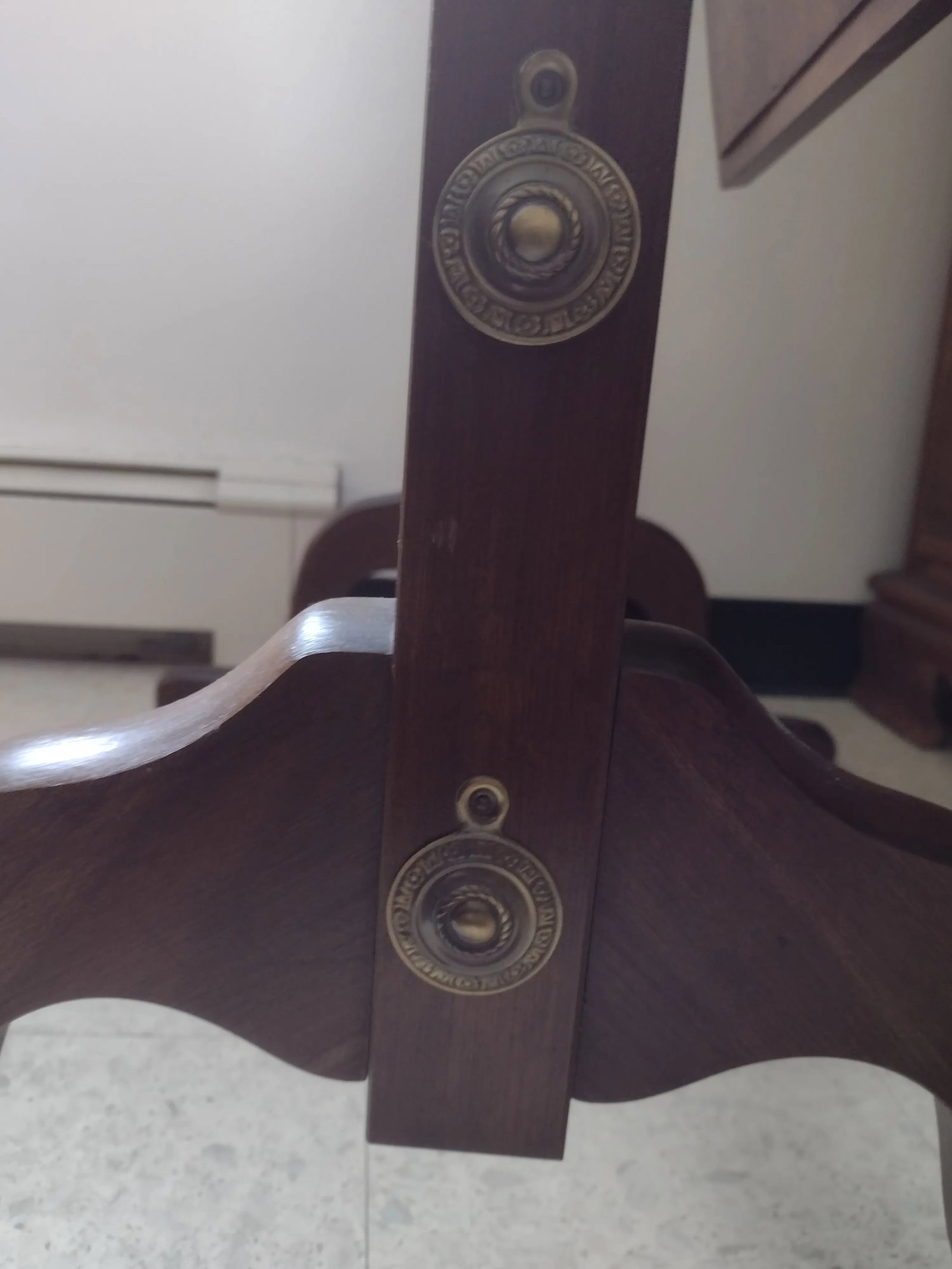 1990s Victorian Style Cherry Cheval Full Length Floor Mirror - 8