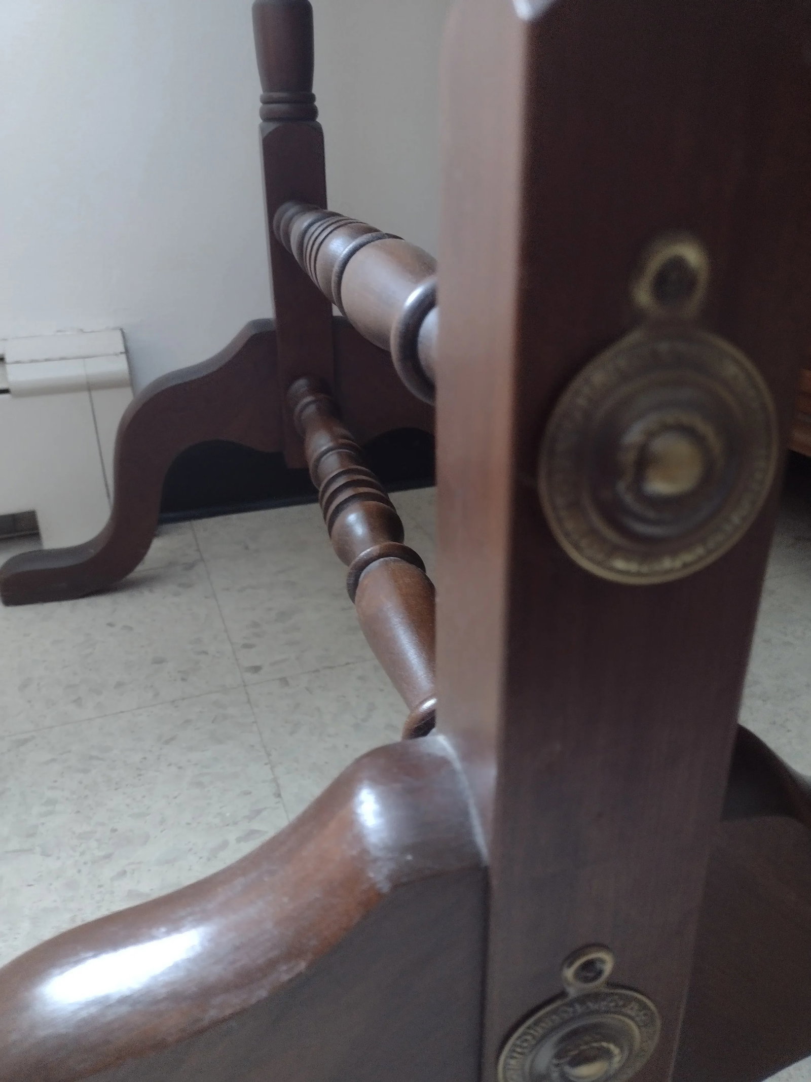 1990s Victorian Style Cherry Cheval Full Length Floor Mirror - 9
