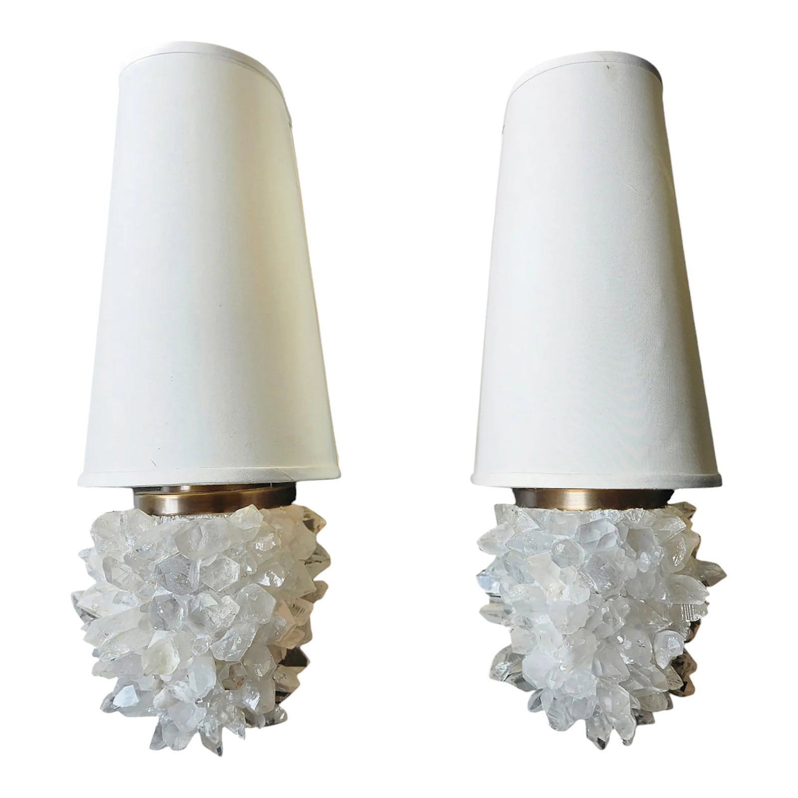 Michael Studios Roclk Quartz Sconces - a Pair: Michael Studios Rock Quartz Sconces sold as found in good working condition. Condition: Alterations: Original Condition Unaltered Imperfections: Some Imperfections Condition Notes: minor signs of use 