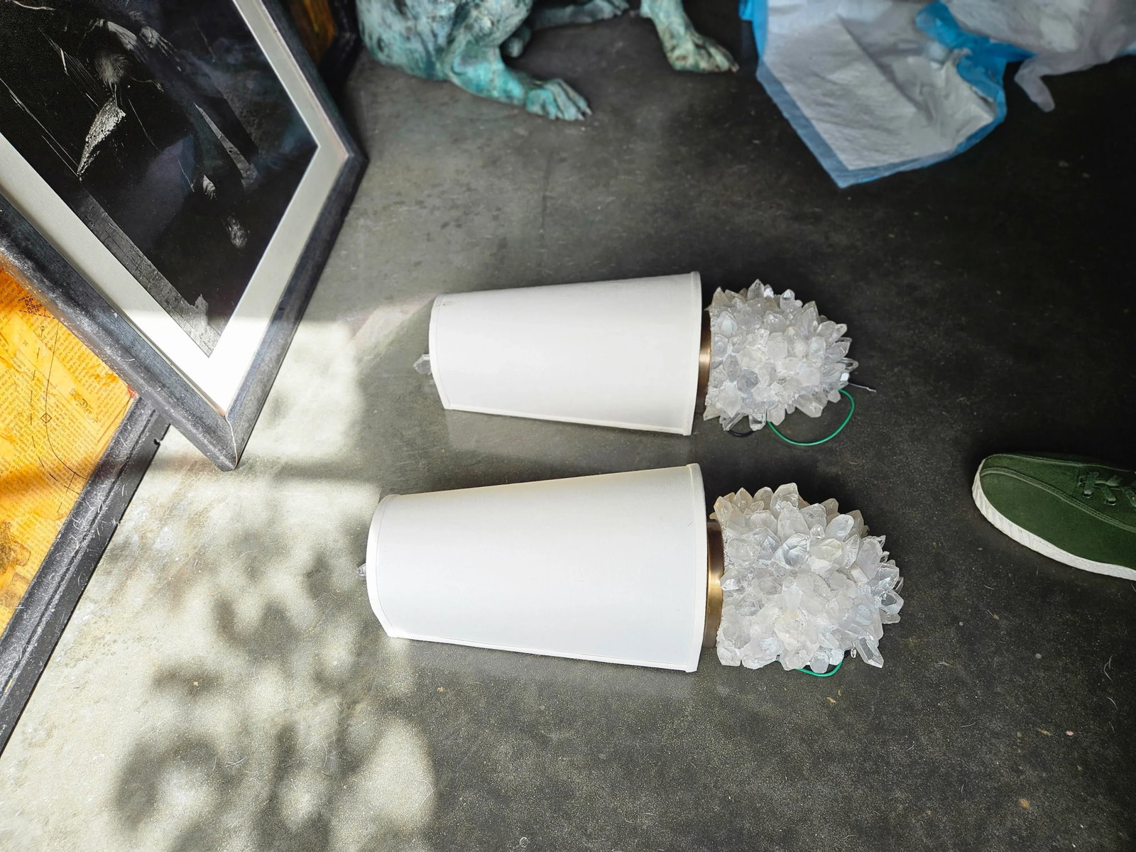 Michael Studios Roclk Quartz Sconces - a Pair - 4