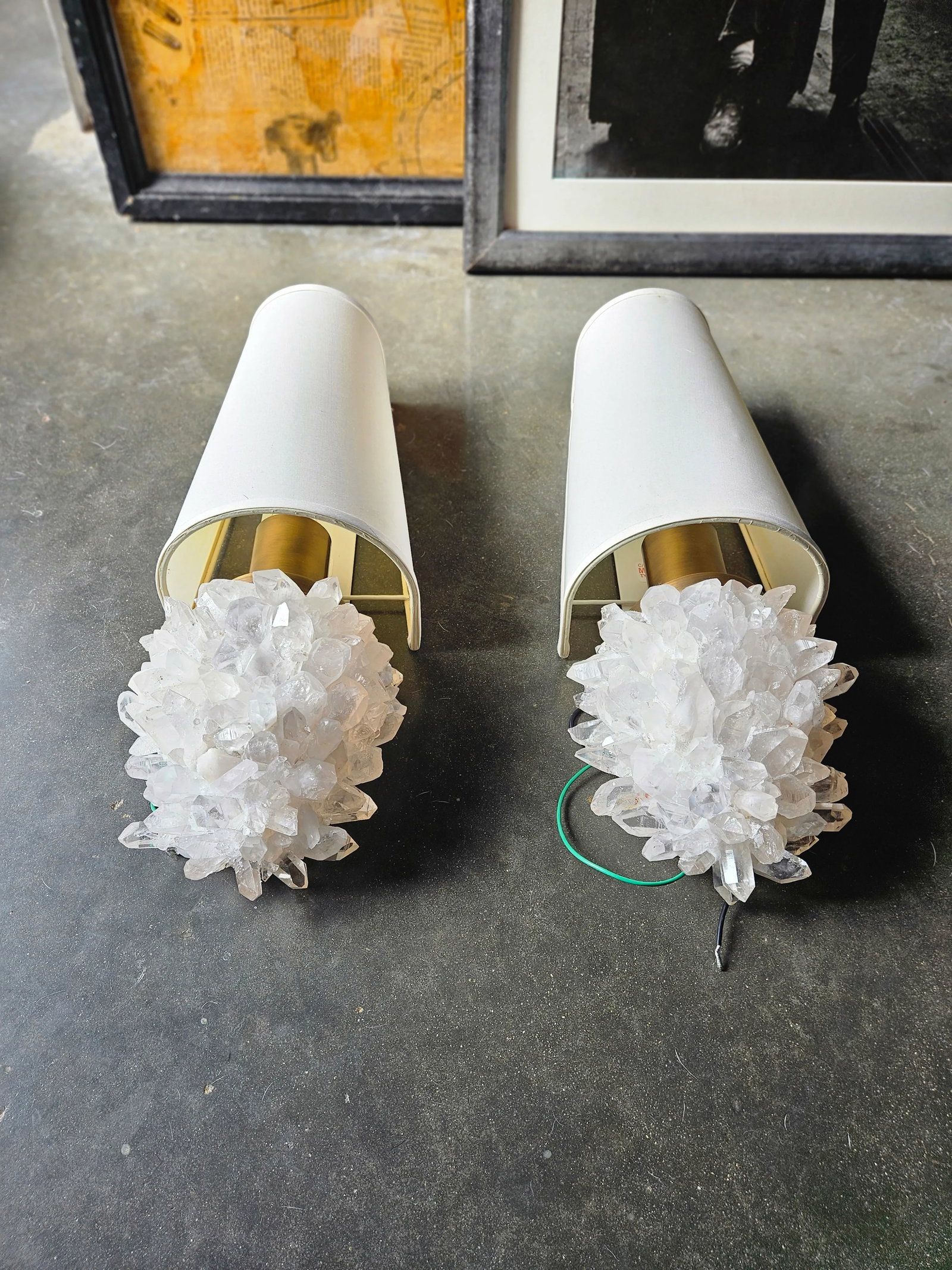 Michael Studios Roclk Quartz Sconces - a Pair - 6
