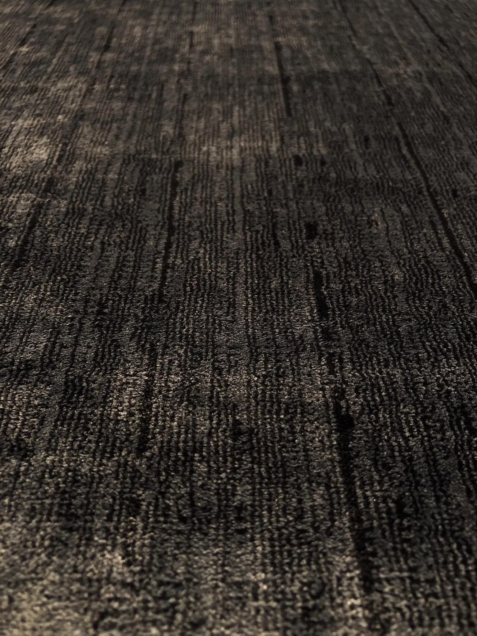 Caracole Textiles Charcoal Micro Velvet Shale Upholstery Fabric - 22 Yards: Charcoal Gray and Black Velvet Broken Stripe Upholstry weight, luxurious soft hand. This fabric is a first quality good and retails with Caracole for $135 a yard. I am selling it for 65% off retail,