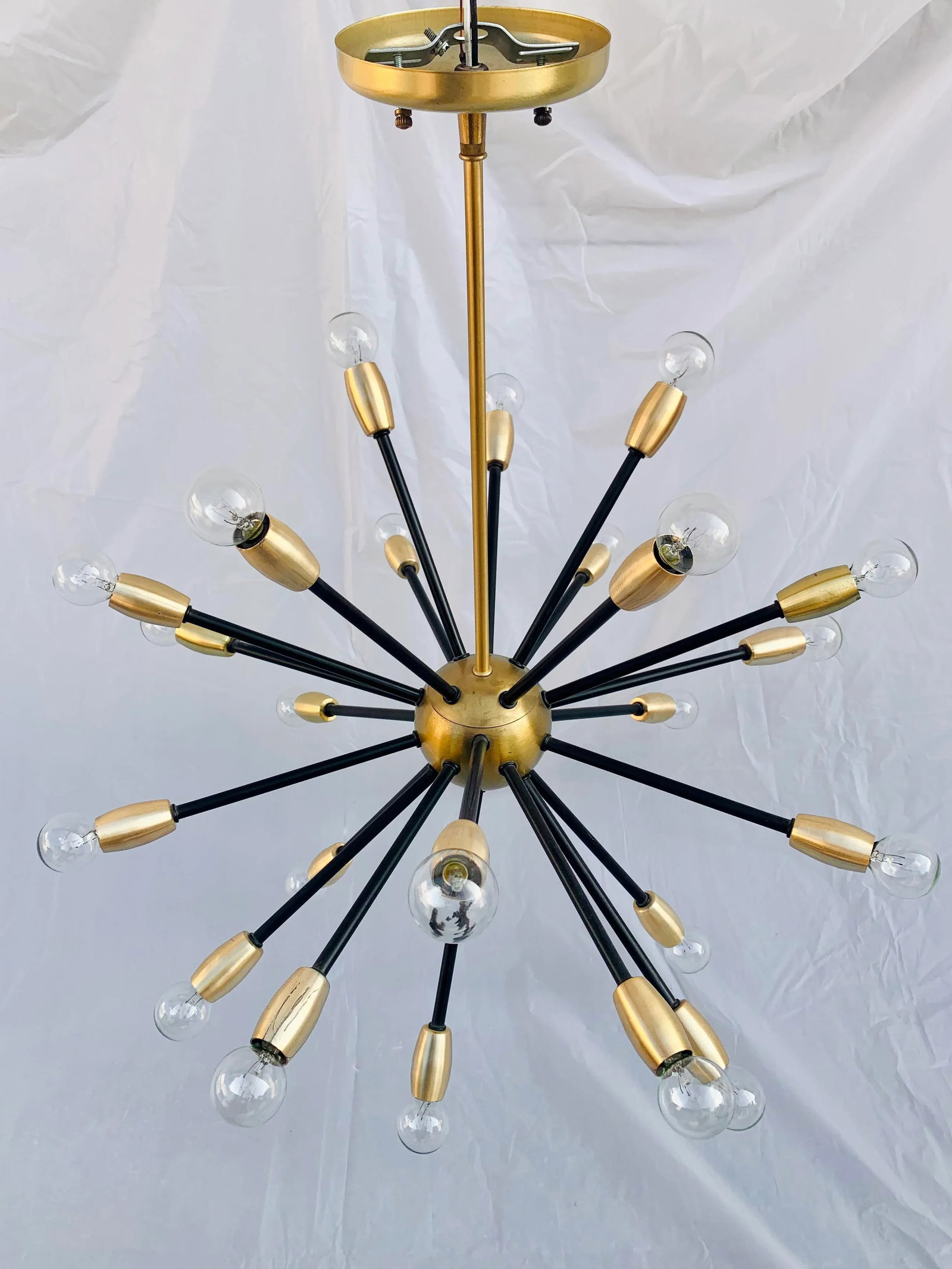 Sputnik Black and Brass Chandelier - 4