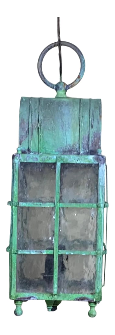 Small Vintage 1960s Brass Hanging Lantern (1 of 12)