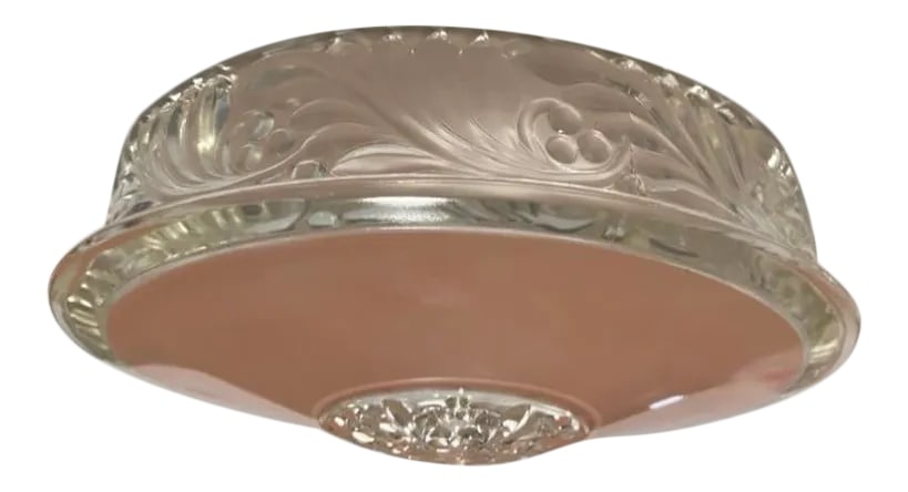 Mid 20th Century French Sabino Style Art Deco Flush Ceiling Light Shade (1 of 13)